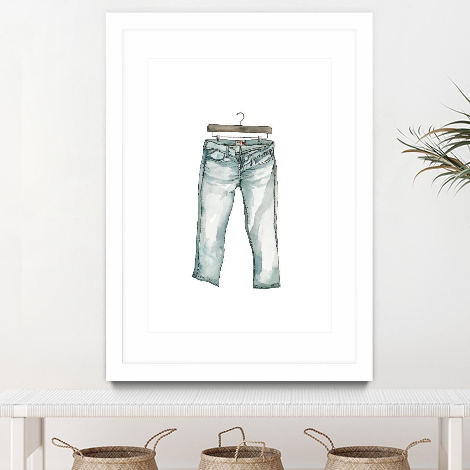 Wearables 2 by NM Studio on GIANT ART - blue figurative watercolor