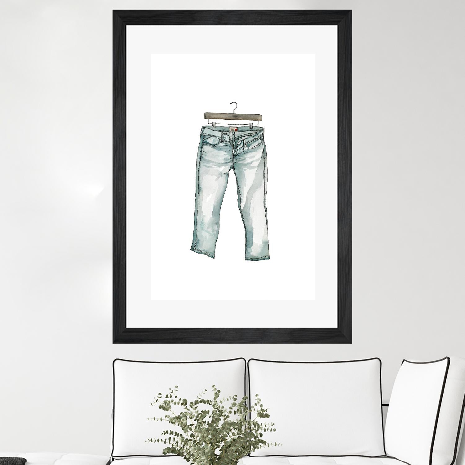 Wearables 2 by NM Studio on GIANT ART - blue figurative watercolor