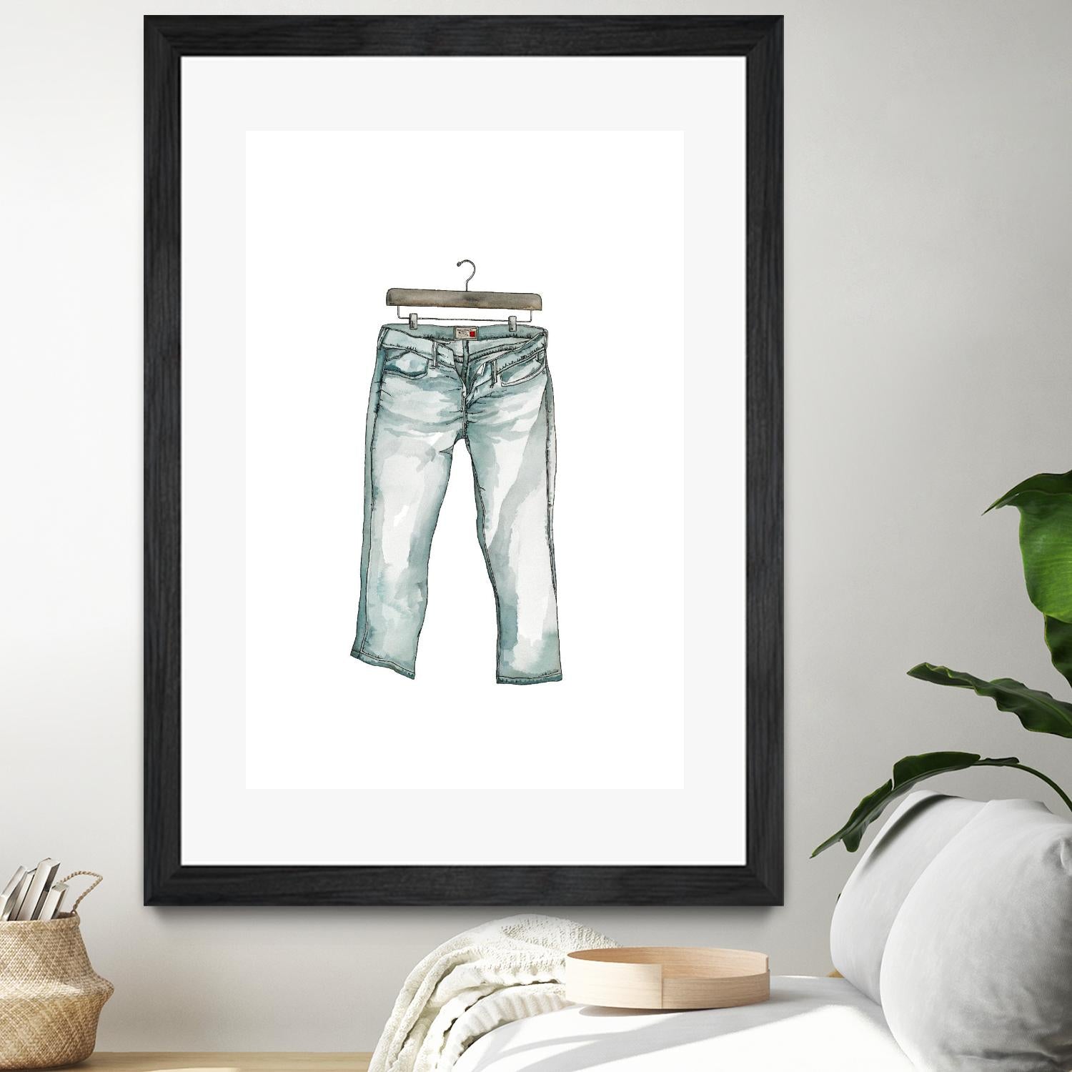Wearables 2 by NM Studio on GIANT ART - blue figurative watercolor