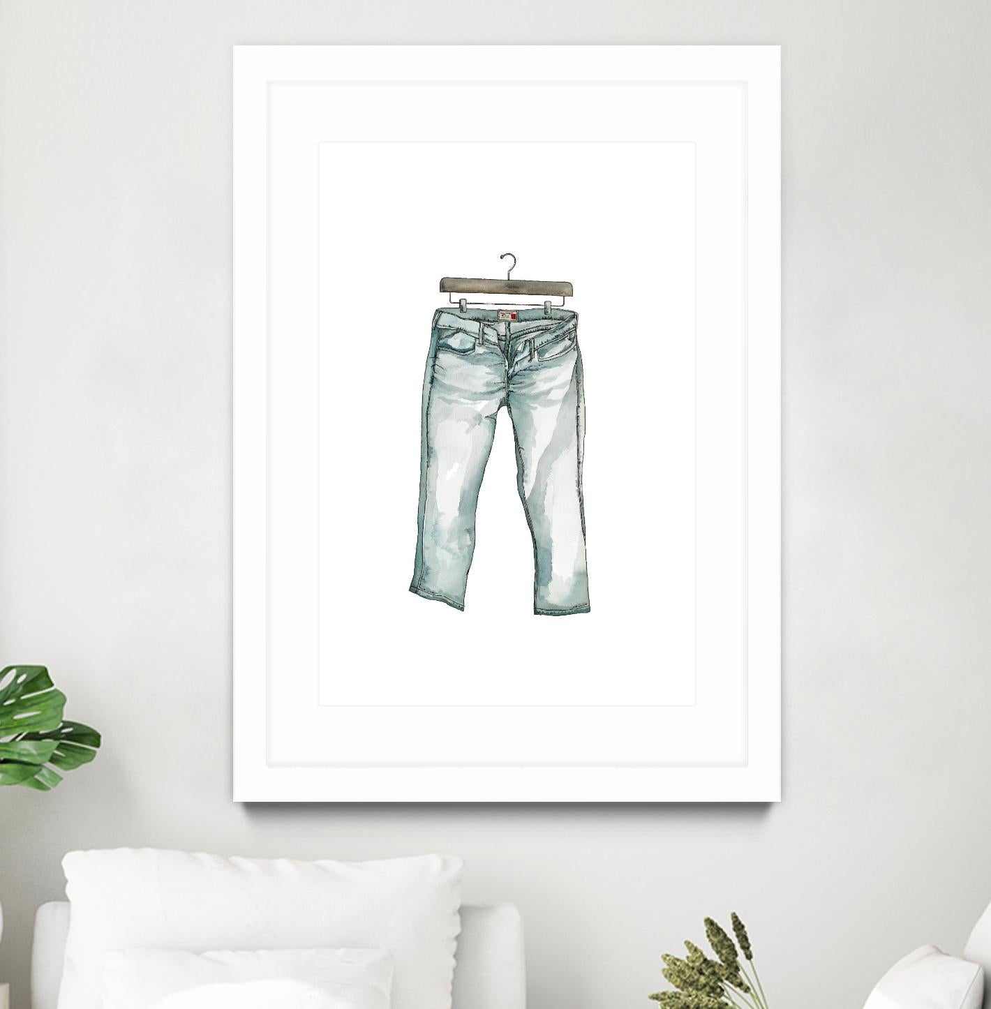 Wearables 2 by NM Studio on GIANT ART - blue figurative watercolor