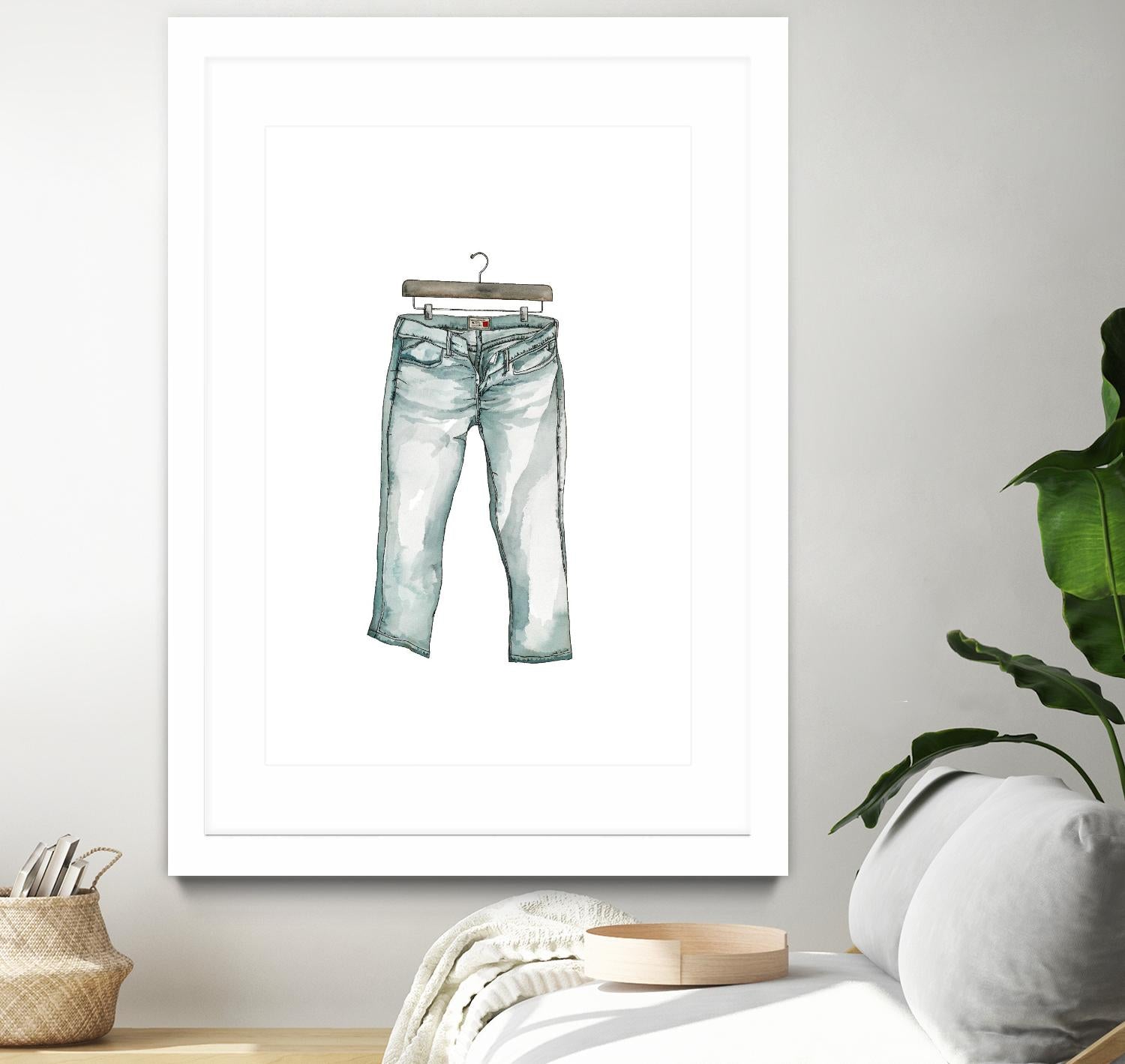 Wearables 2 by NM Studio on GIANT ART - blue figurative watercolor