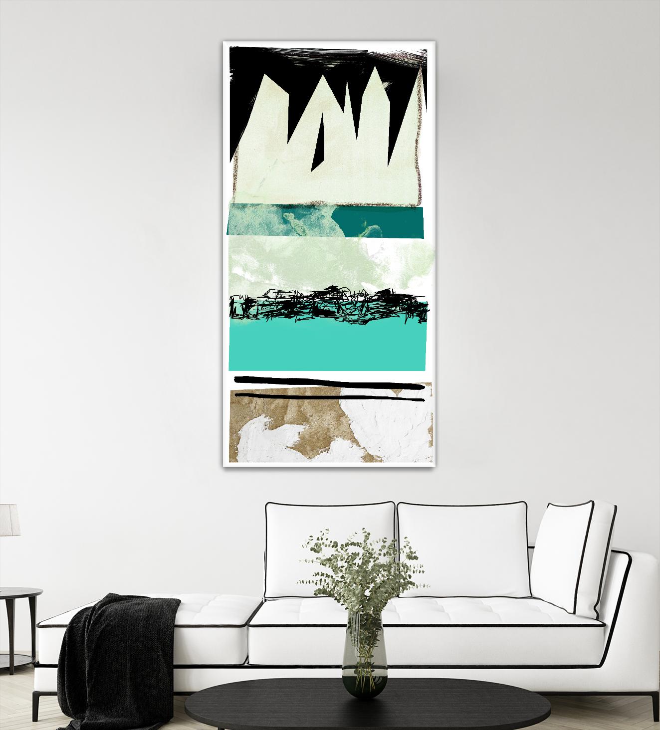 Totem Pattern B by THE Studio on GIANT ART - green abstract