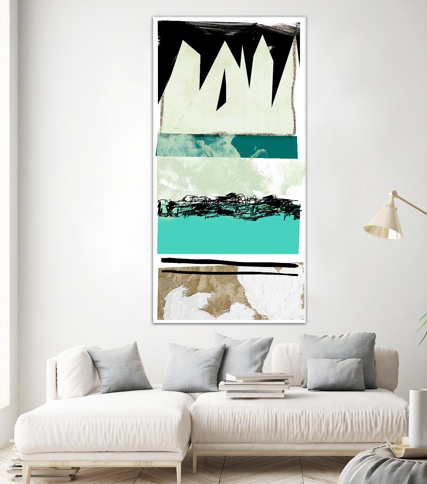 Totem Pattern B by THE Studio on GIANT ART - green abstract