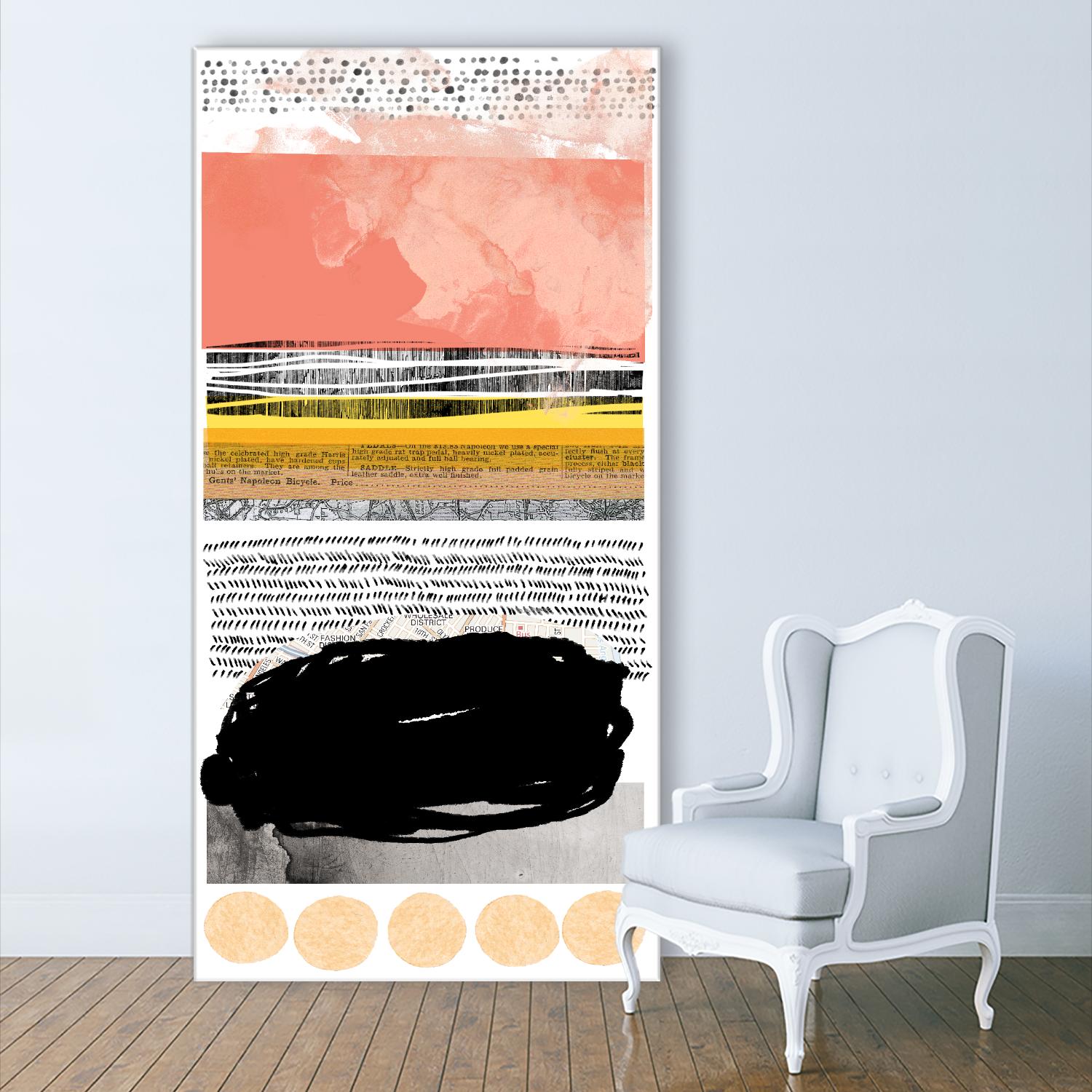 Totem Pattern F by THE Studio on GIANT ART - orange abstract