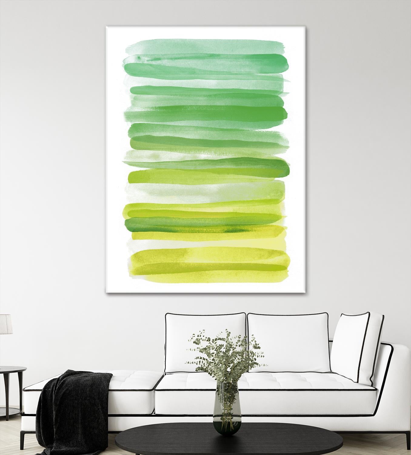 Watercolor Stripes D by THE Studio on GIANT ART - white abstract