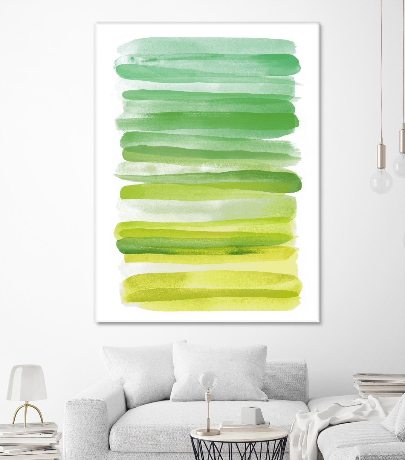 Watercolor Stripes D by THE Studio on GIANT ART - white abstract