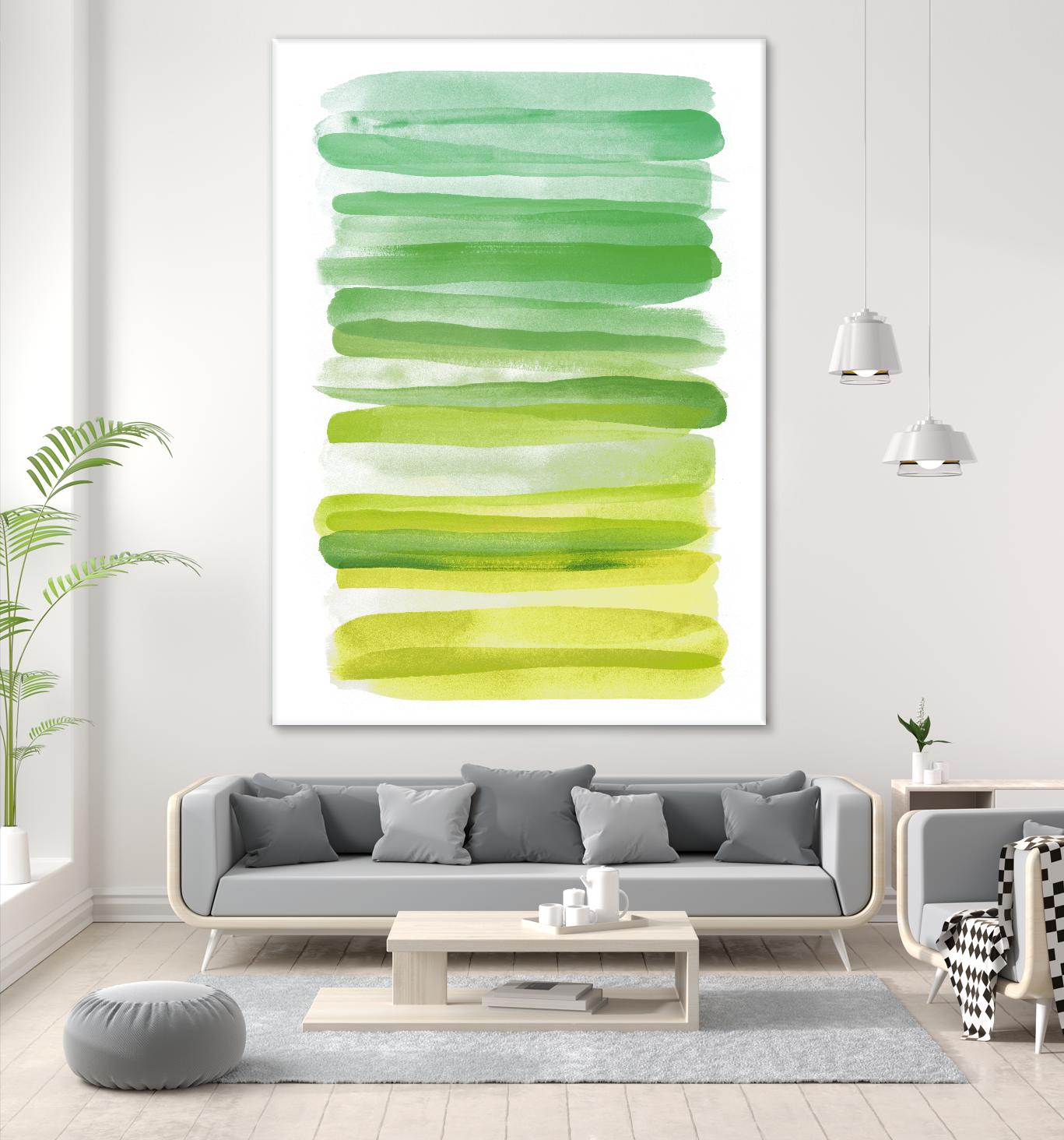 Watercolor Stripes D by THE Studio on GIANT ART - white abstract