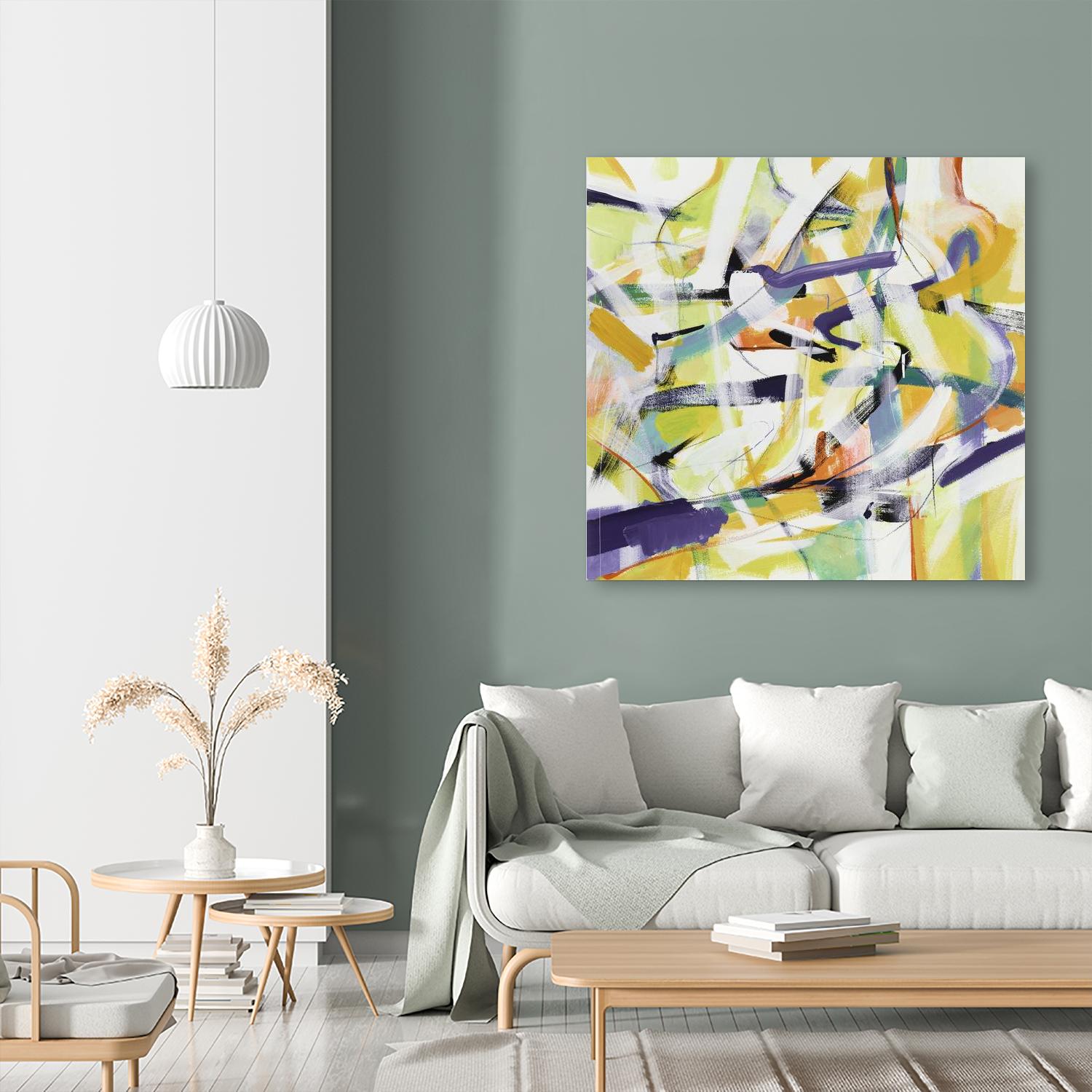 Here and There 4 - Recolor by Akiko Hiromoto on GIANT ART - yellow abstract