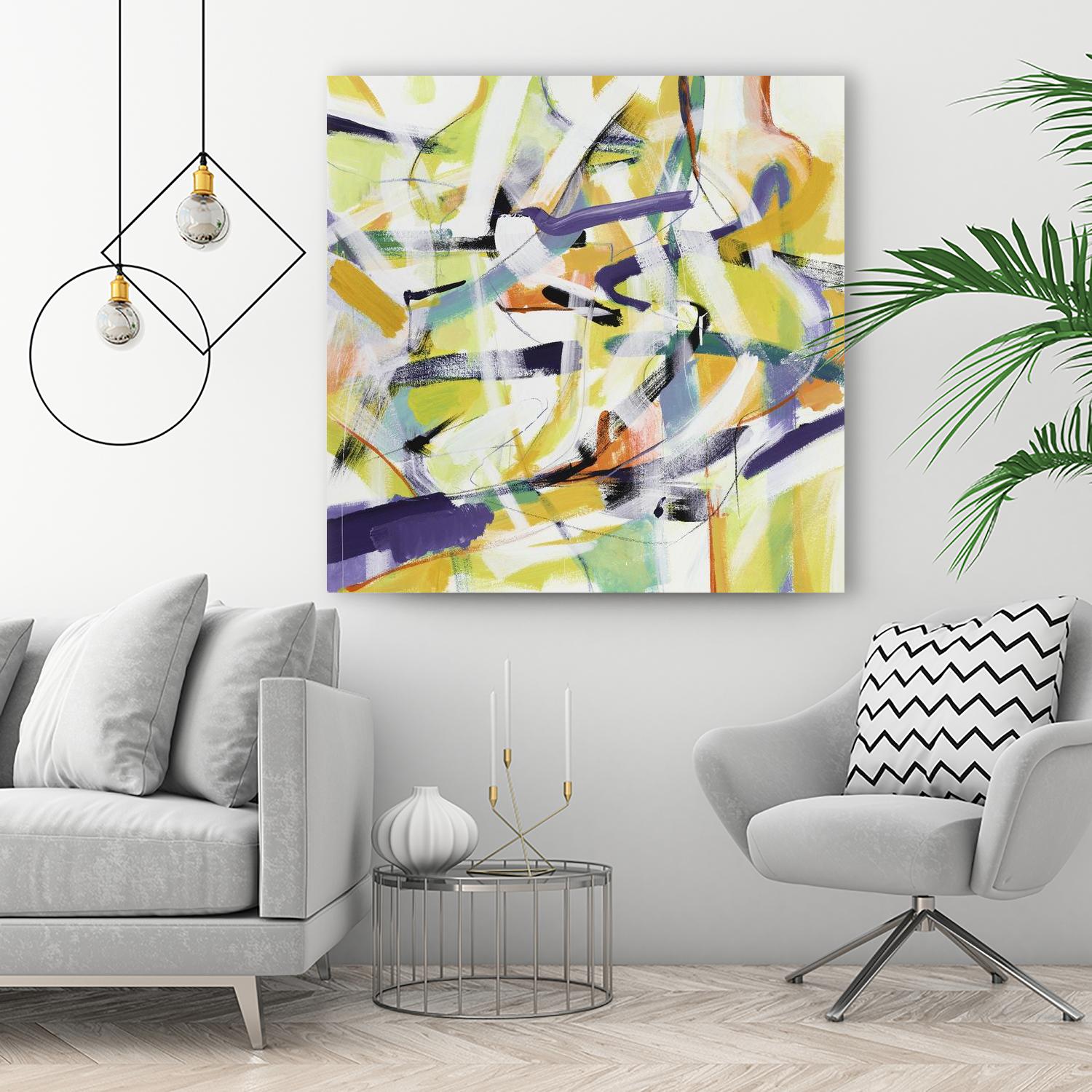 Here and There 4 - Recolor by Akiko Hiromoto on GIANT ART - yellow abstract