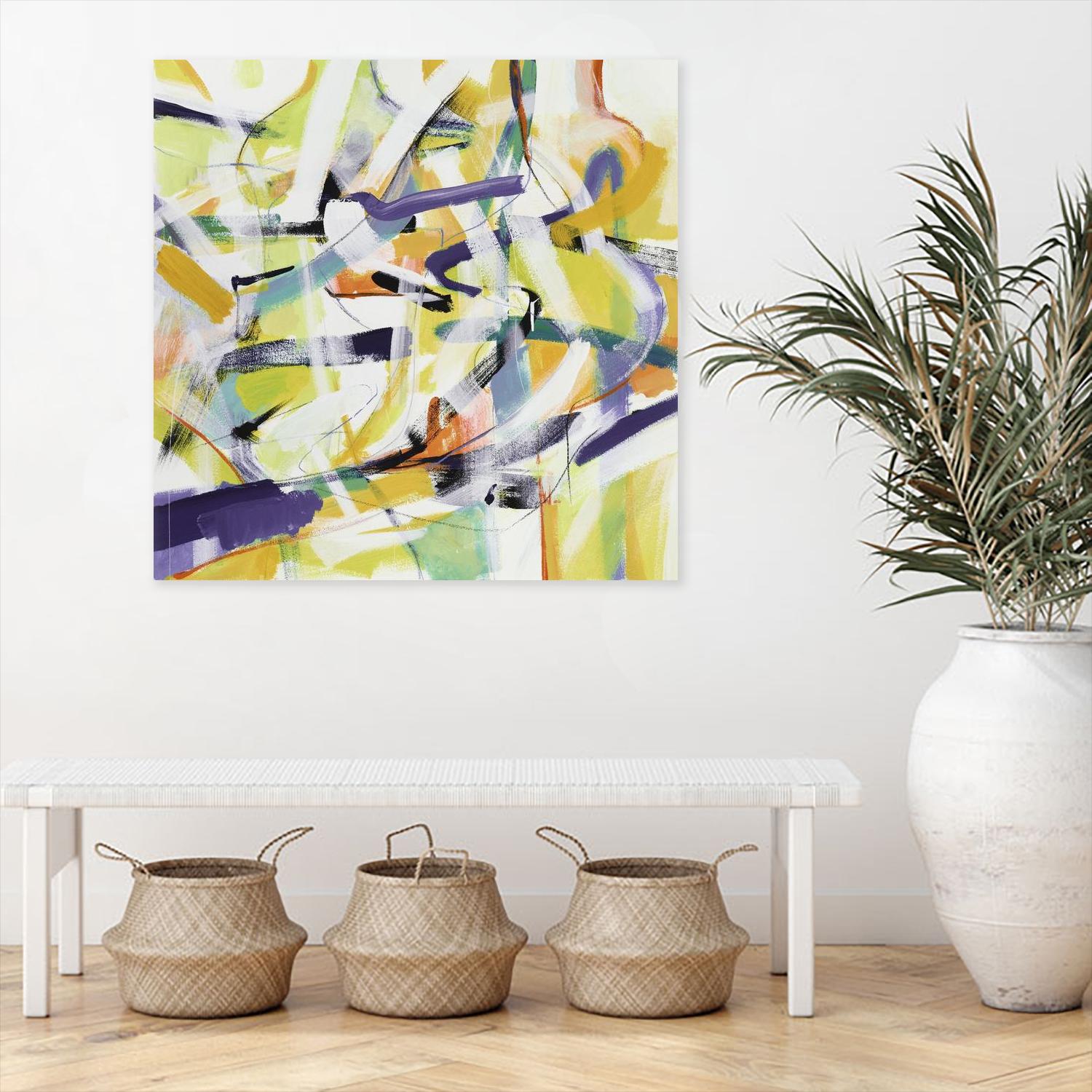 Here and There 4 - Recolor by Akiko Hiromoto on GIANT ART - yellow abstract