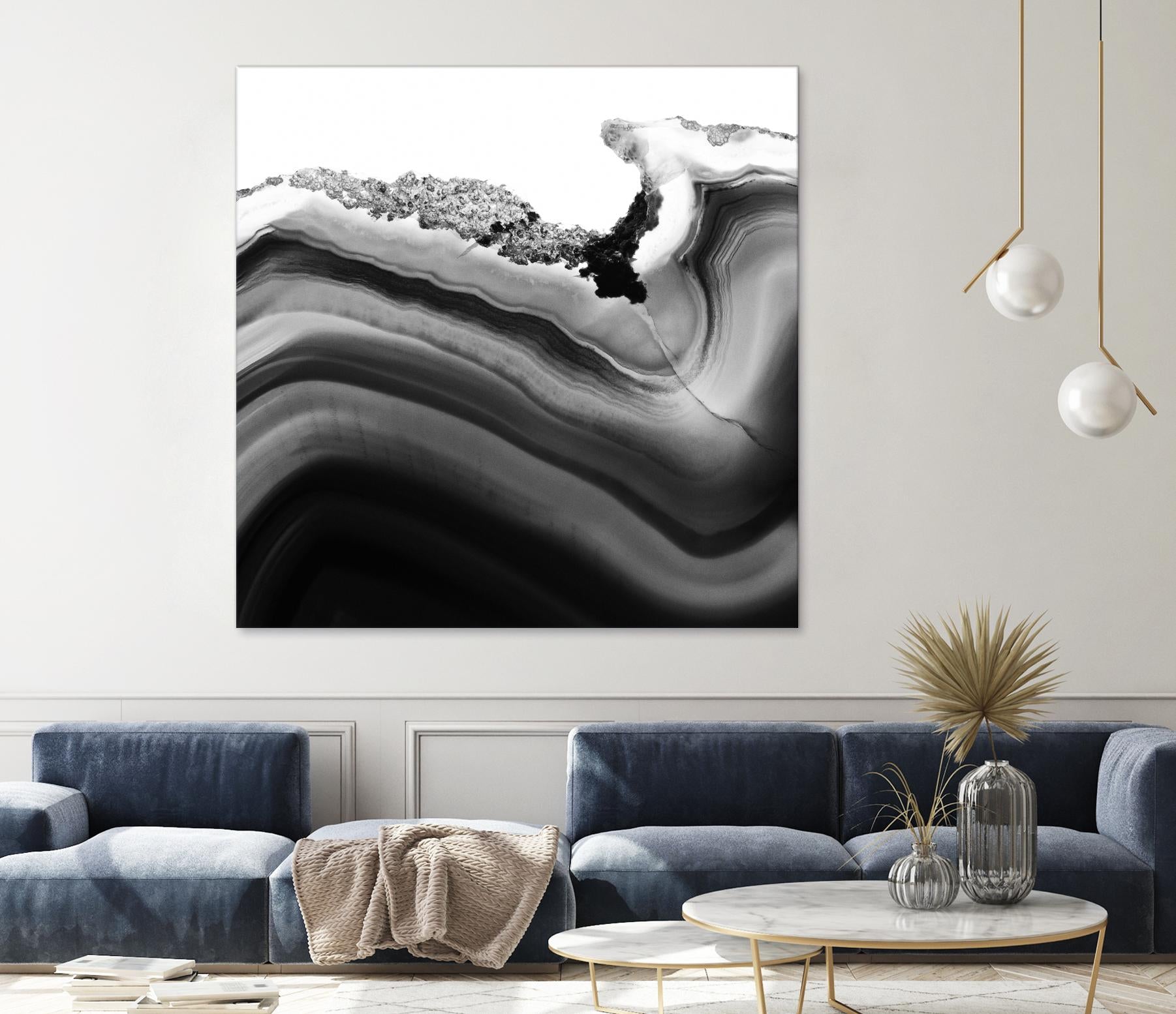 Grey Agate B by THE Studio on GIANT ART - black photo art