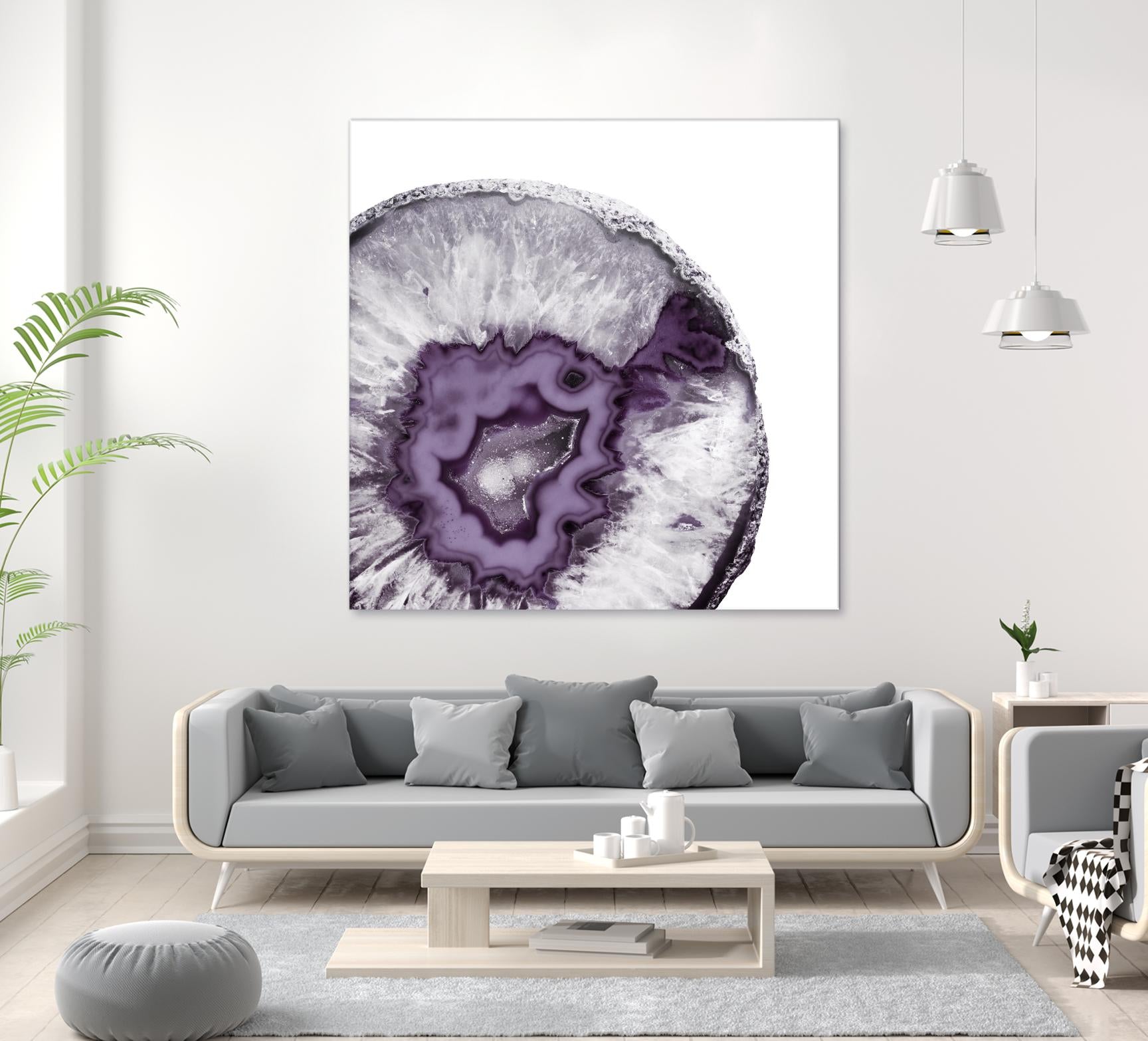 Plum Agate B by THE Studio on GIANT ART - white abstract