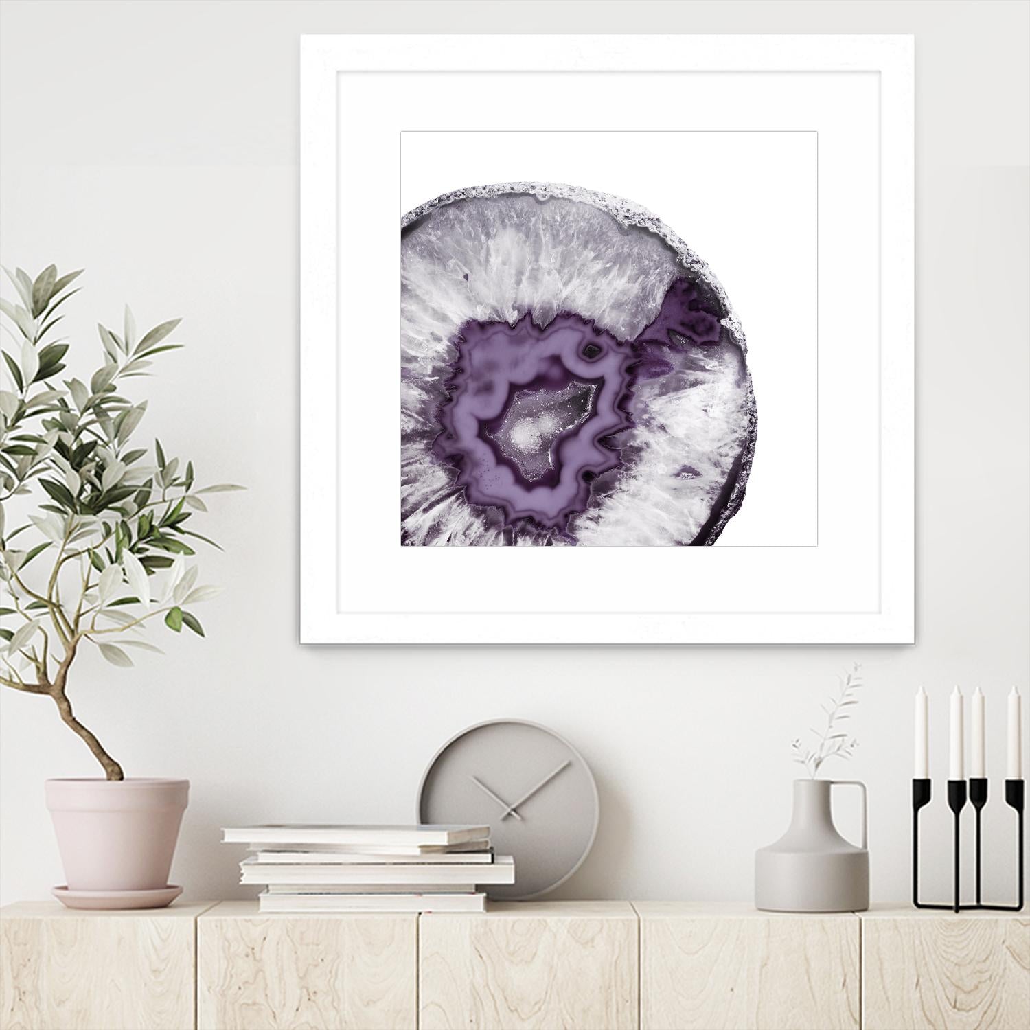 Plum Agate B by THE Studio on GIANT ART - white abstract