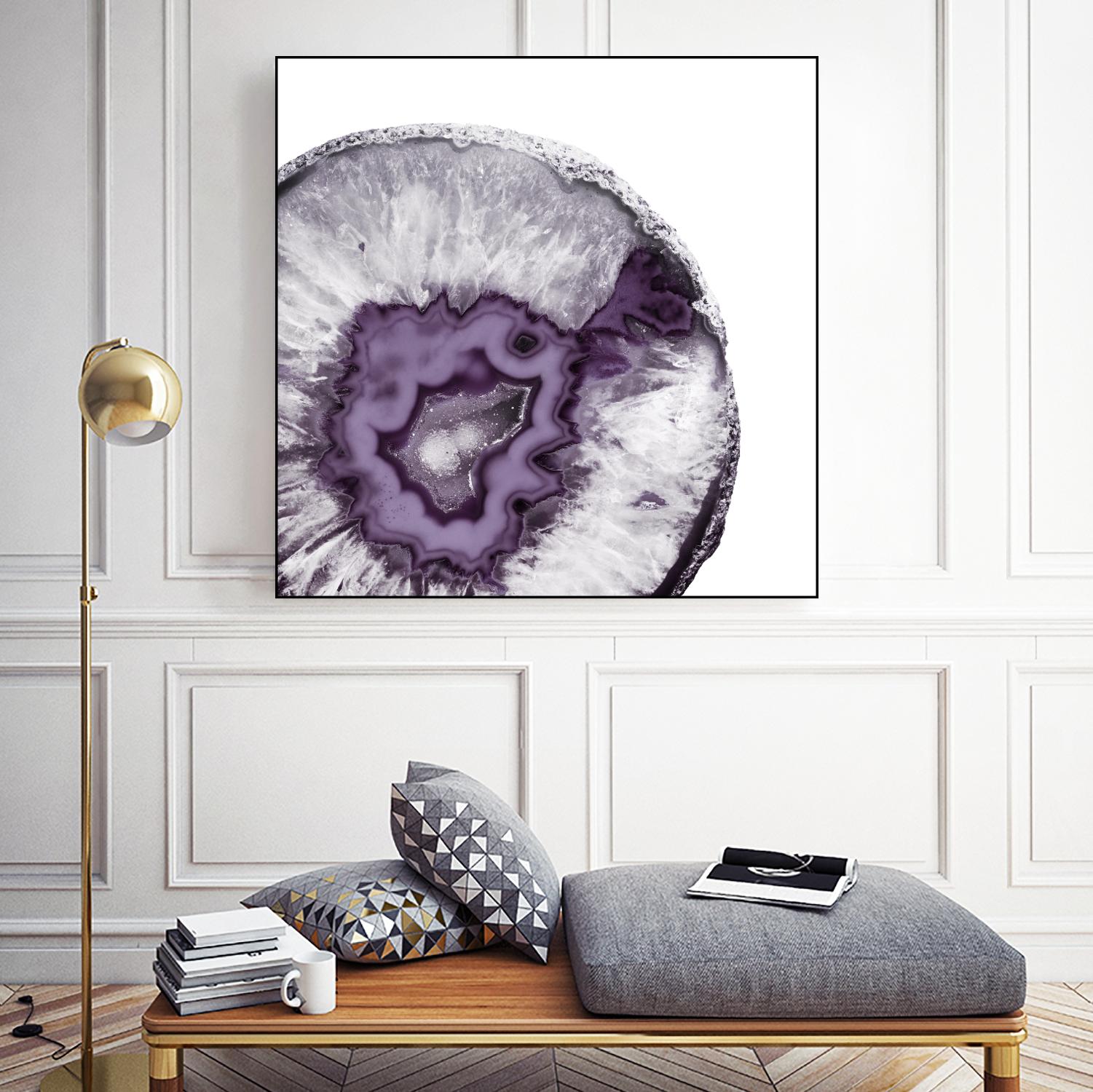 Plum Agate B by THE Studio on GIANT ART - white abstract