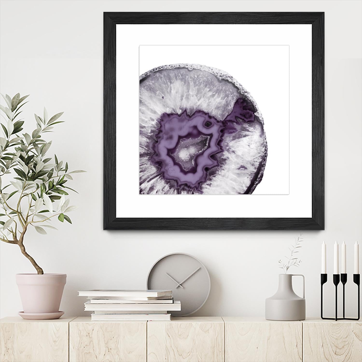 Plum Agate B by THE Studio on GIANT ART - white abstract