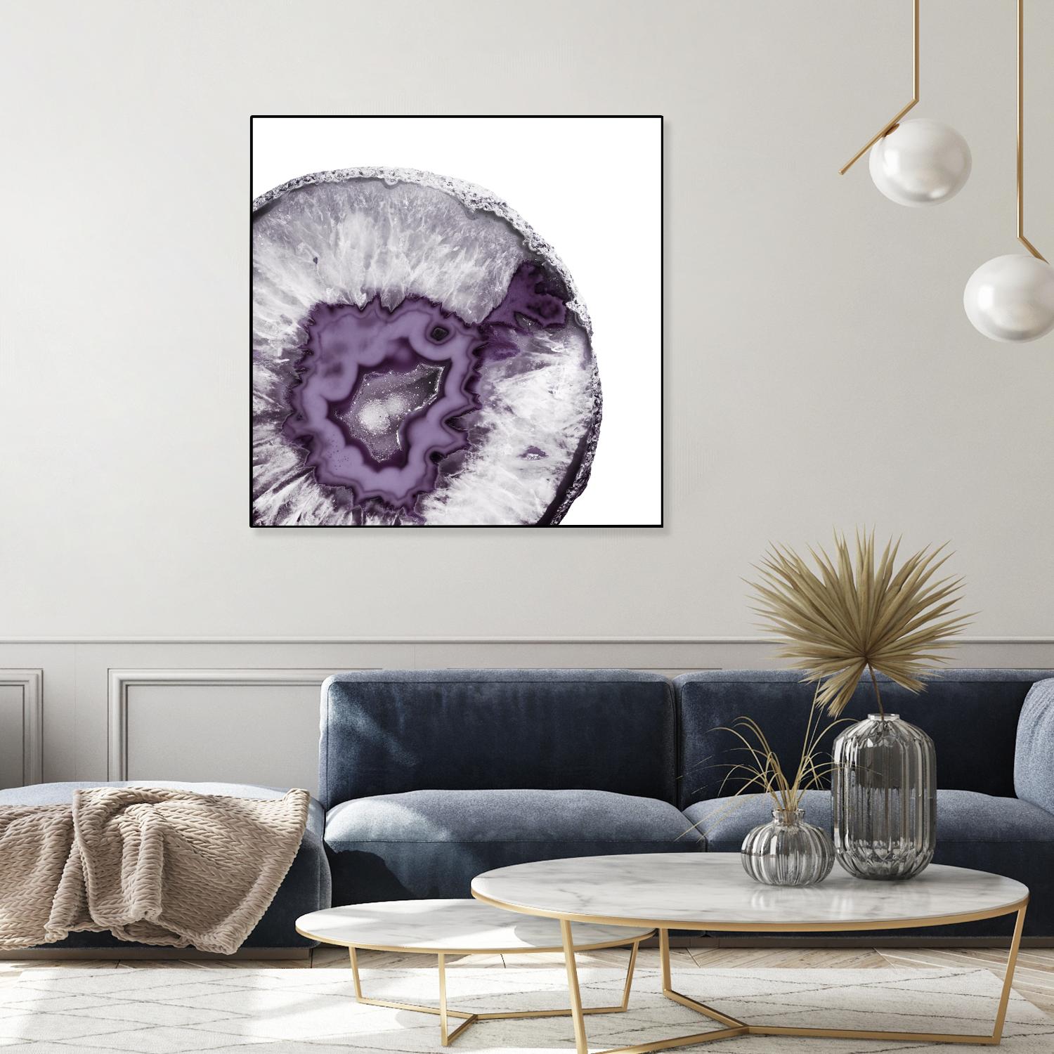 Plum Agate B by THE Studio on GIANT ART - white abstract
