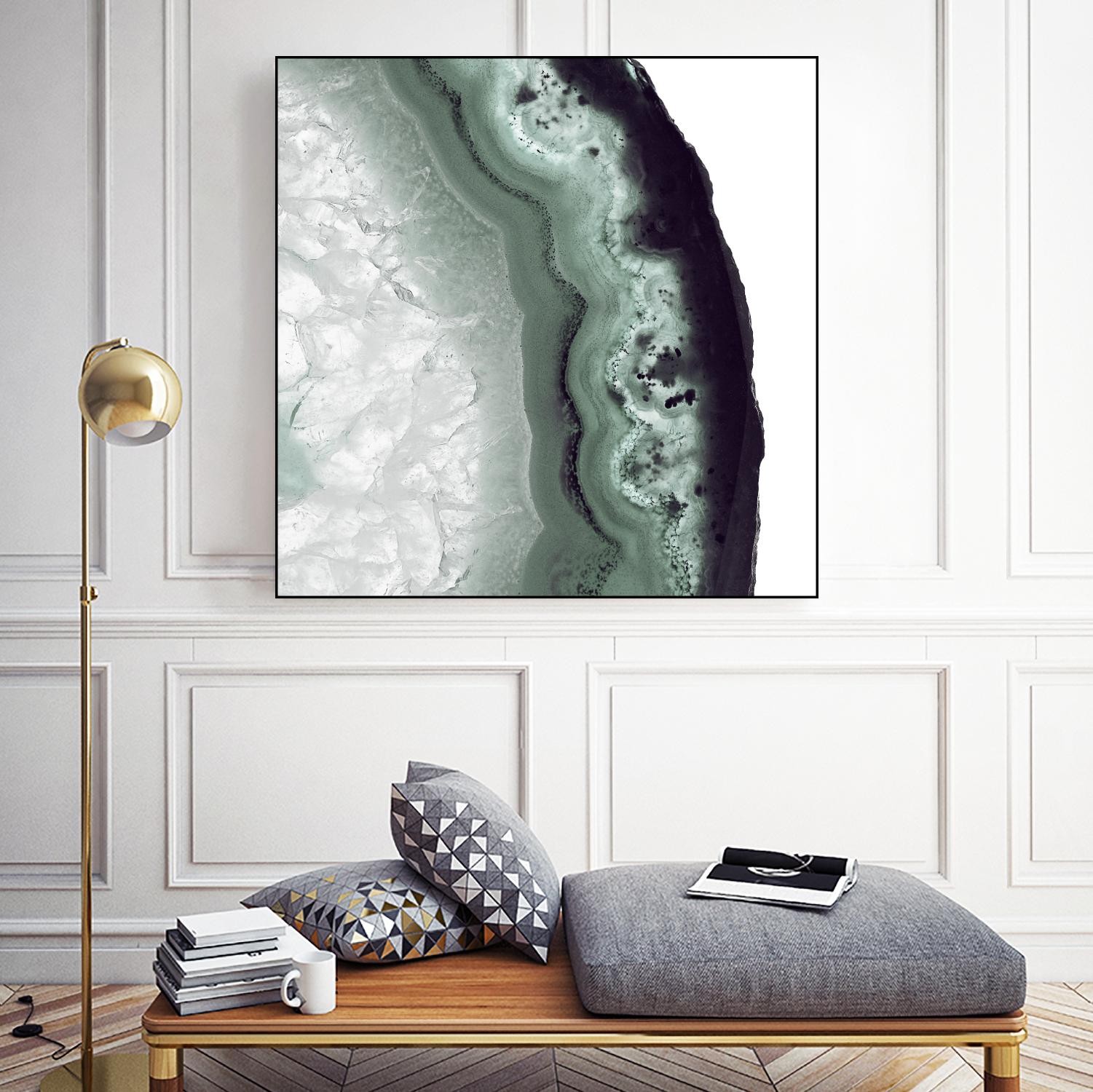 Sage Agate B by THE Studio on GIANT ART - green photo art