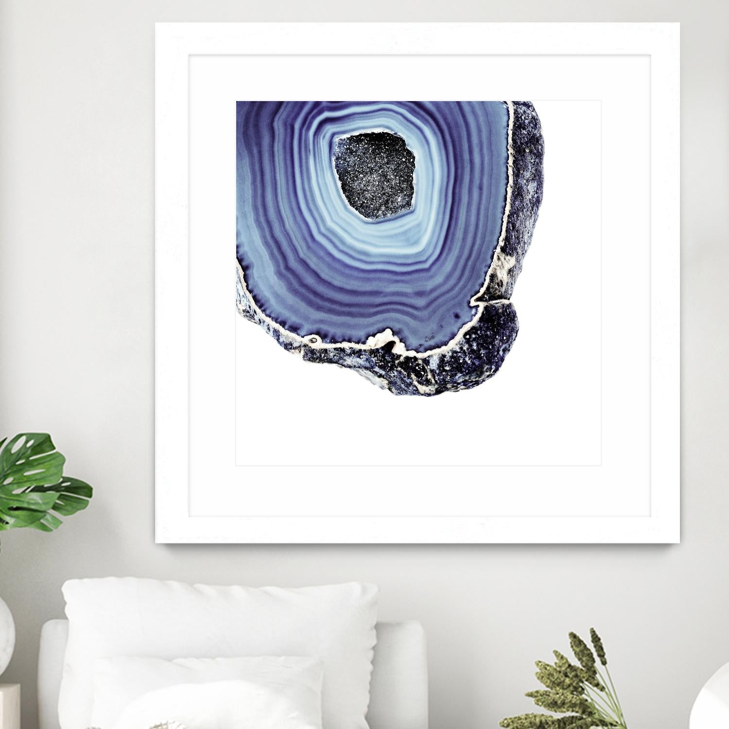 Indigo Agate C by THE Studio on GIANT ART - white abstract