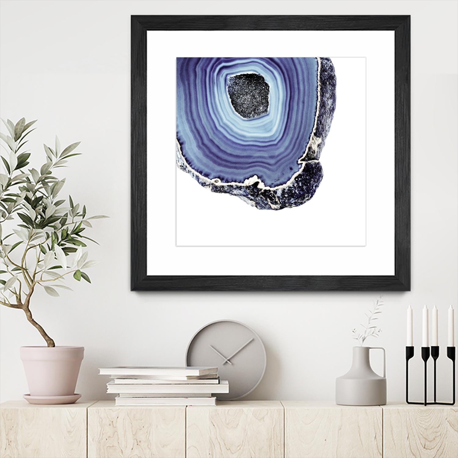 Indigo Agate C by THE Studio on GIANT ART - white abstract