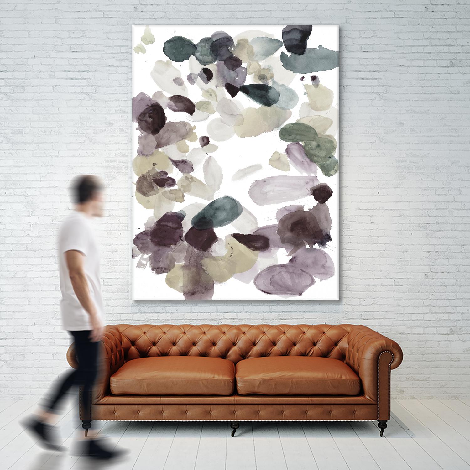 Butterfly Dance in Neutral D by Allyson Fukushima on GIANT ART - pink abstract