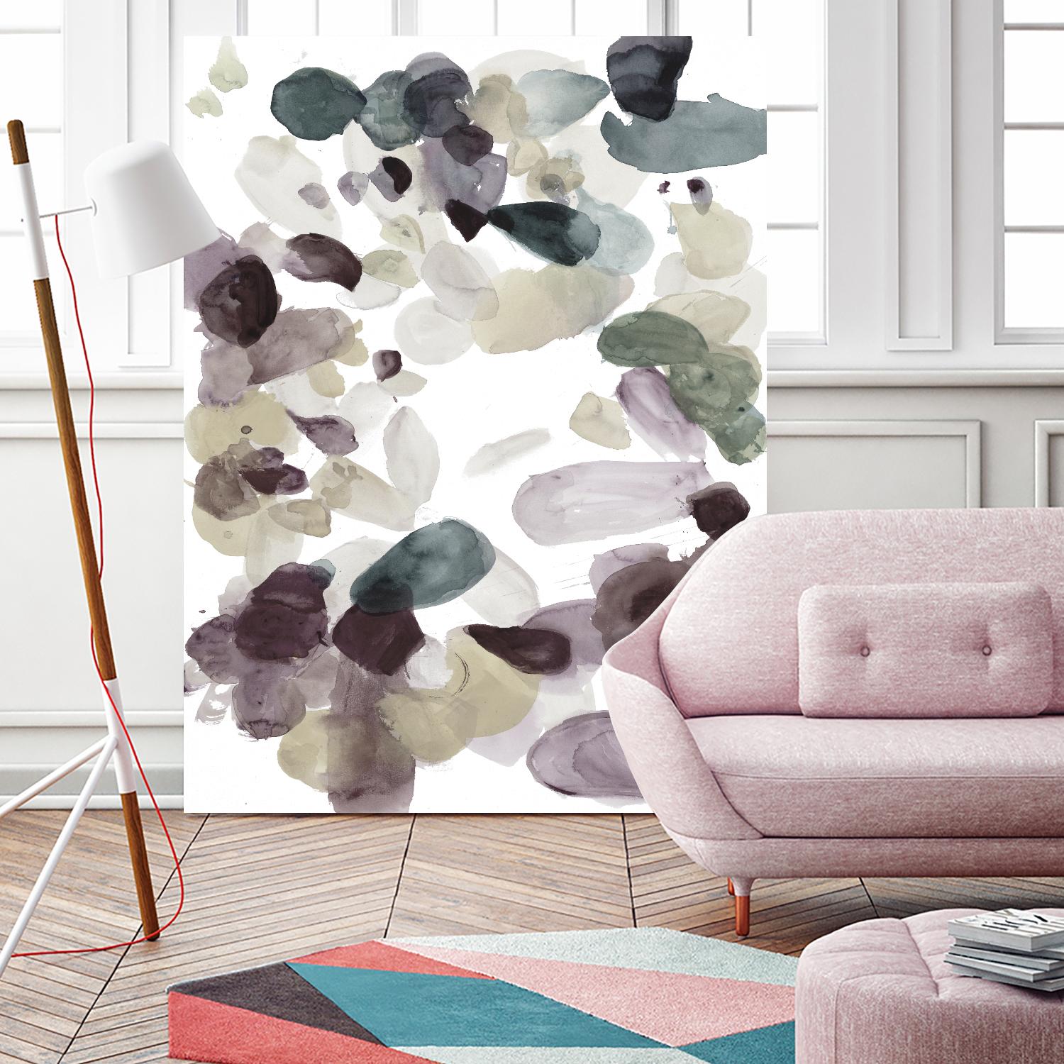 Butterfly Dance in Neutral D by Allyson Fukushima on GIANT ART - pink abstract