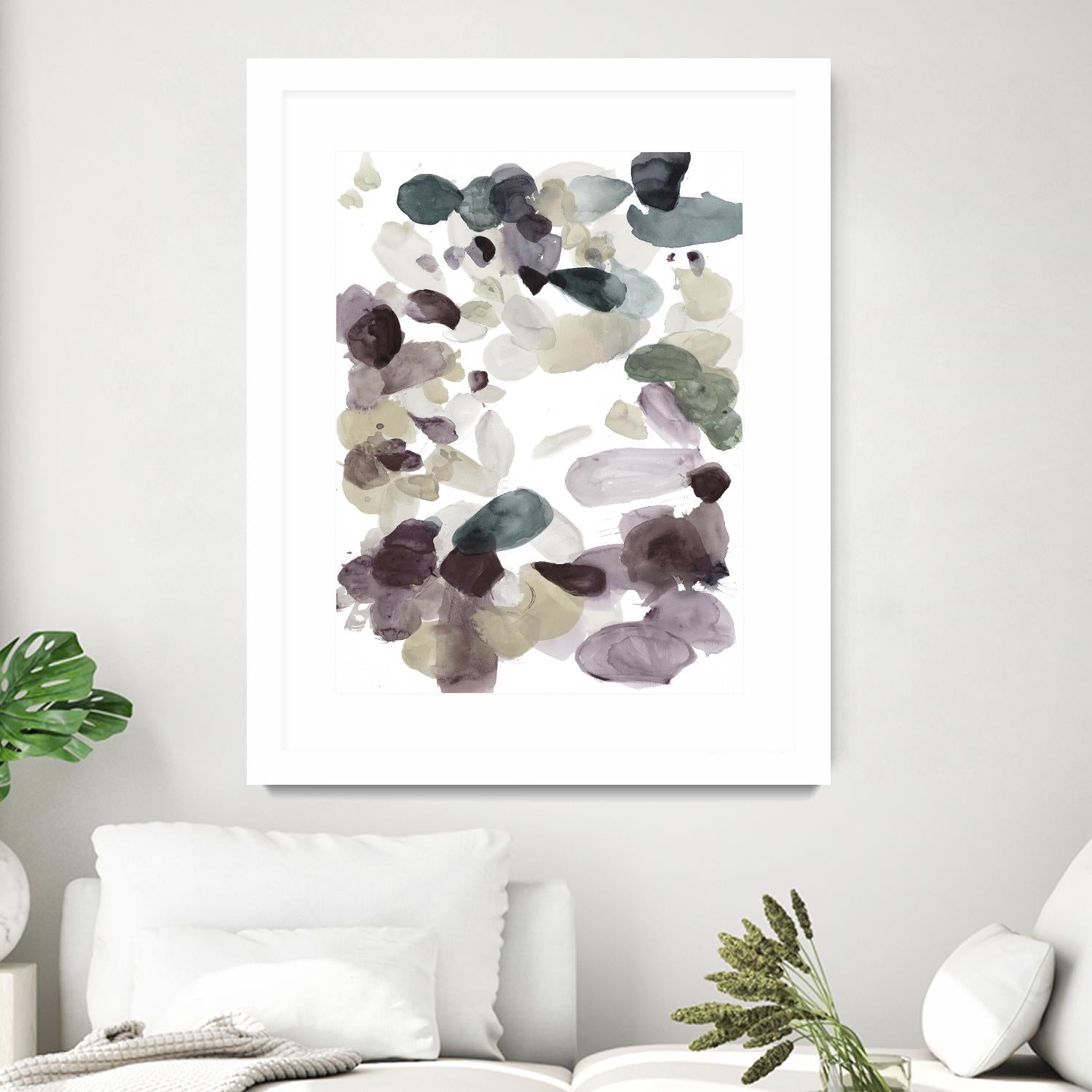 Butterfly Dance in Neutral D by Allyson Fukushima on GIANT ART - pink abstract