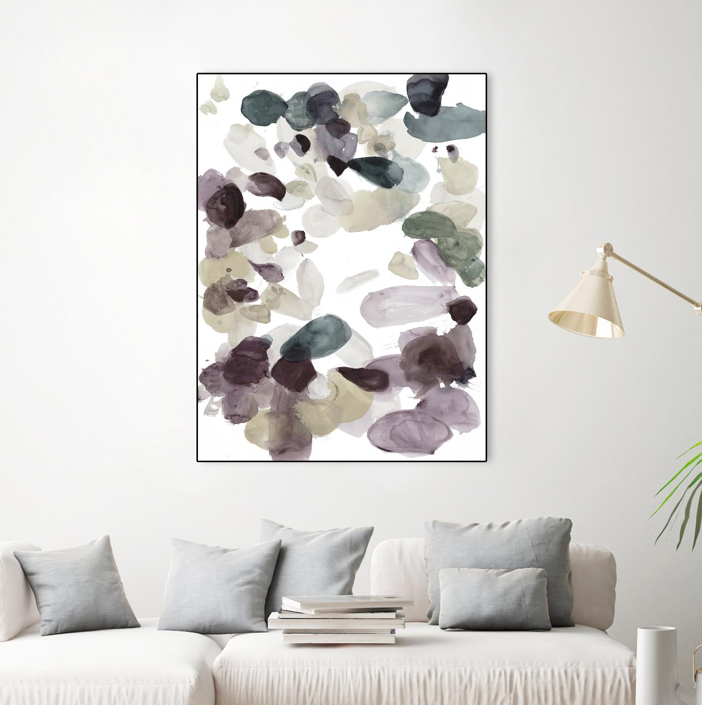 Butterfly Dance in Neutral D by Allyson Fukushima on GIANT ART - pink abstract
