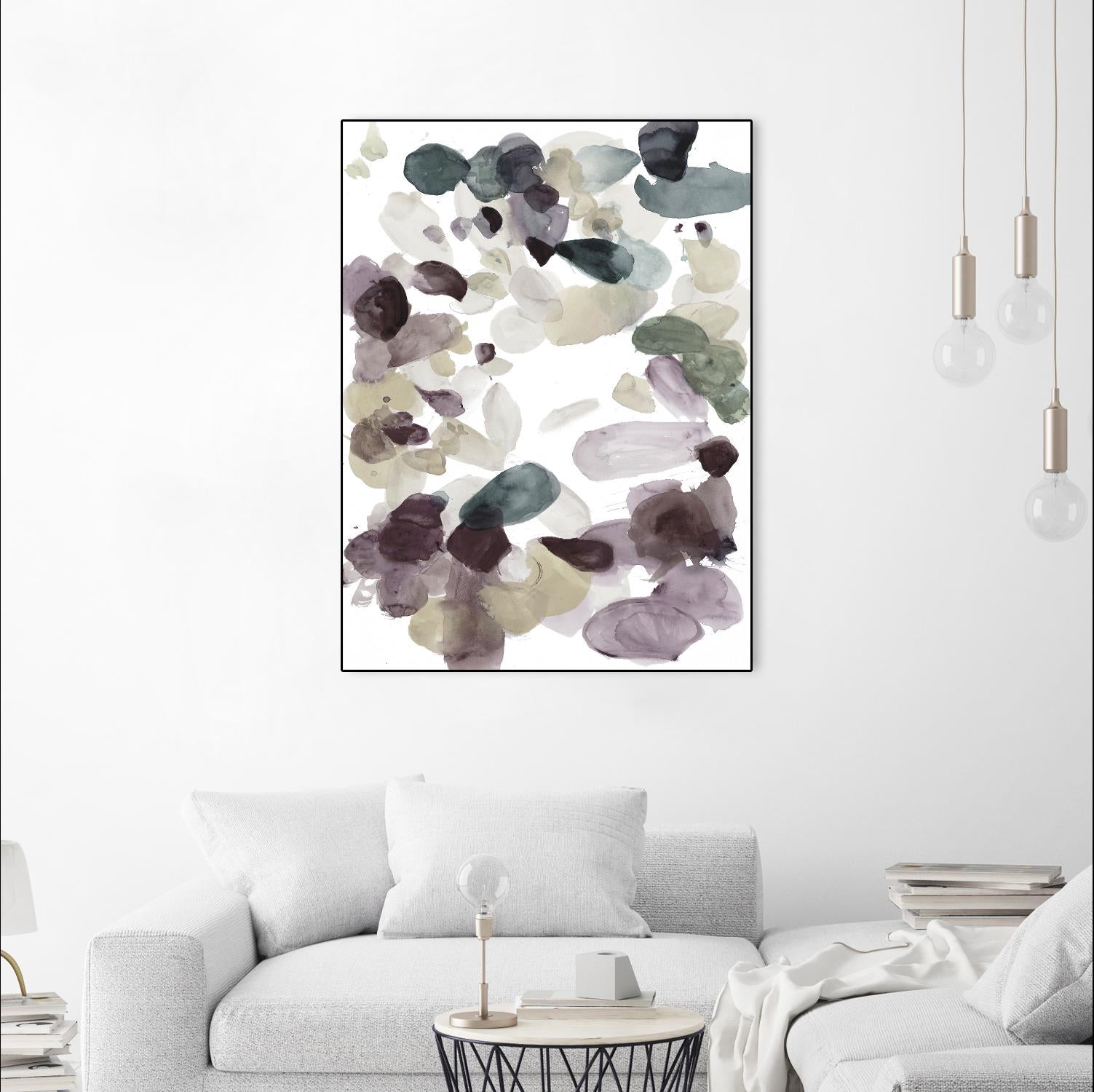Butterfly Dance in Neutral D by Allyson Fukushima on GIANT ART - pink abstract