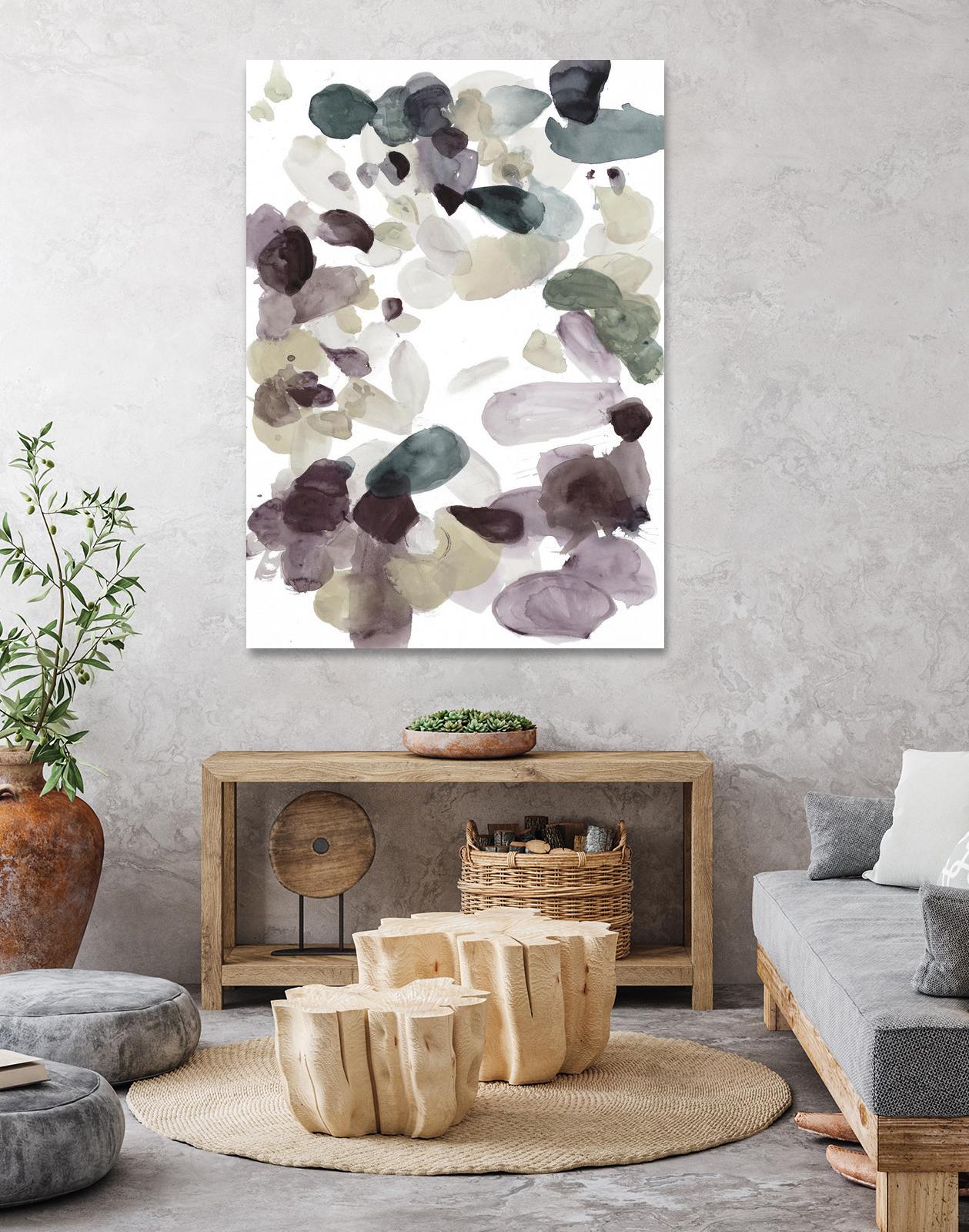 Butterfly Dance in Neutral D by Allyson Fukushima on GIANT ART - pink abstract