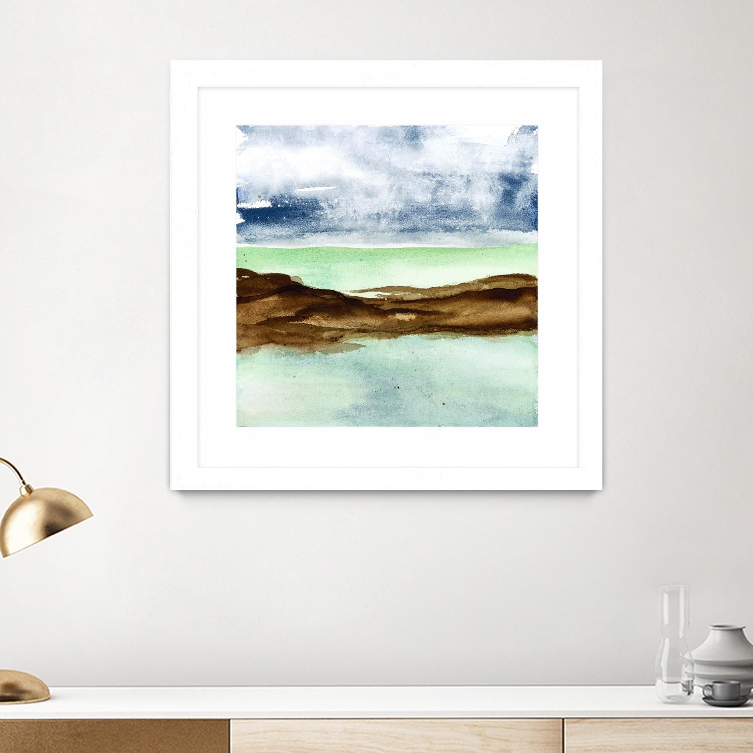 Shore I by Chris Paschke on GIANT ART - green sea scene