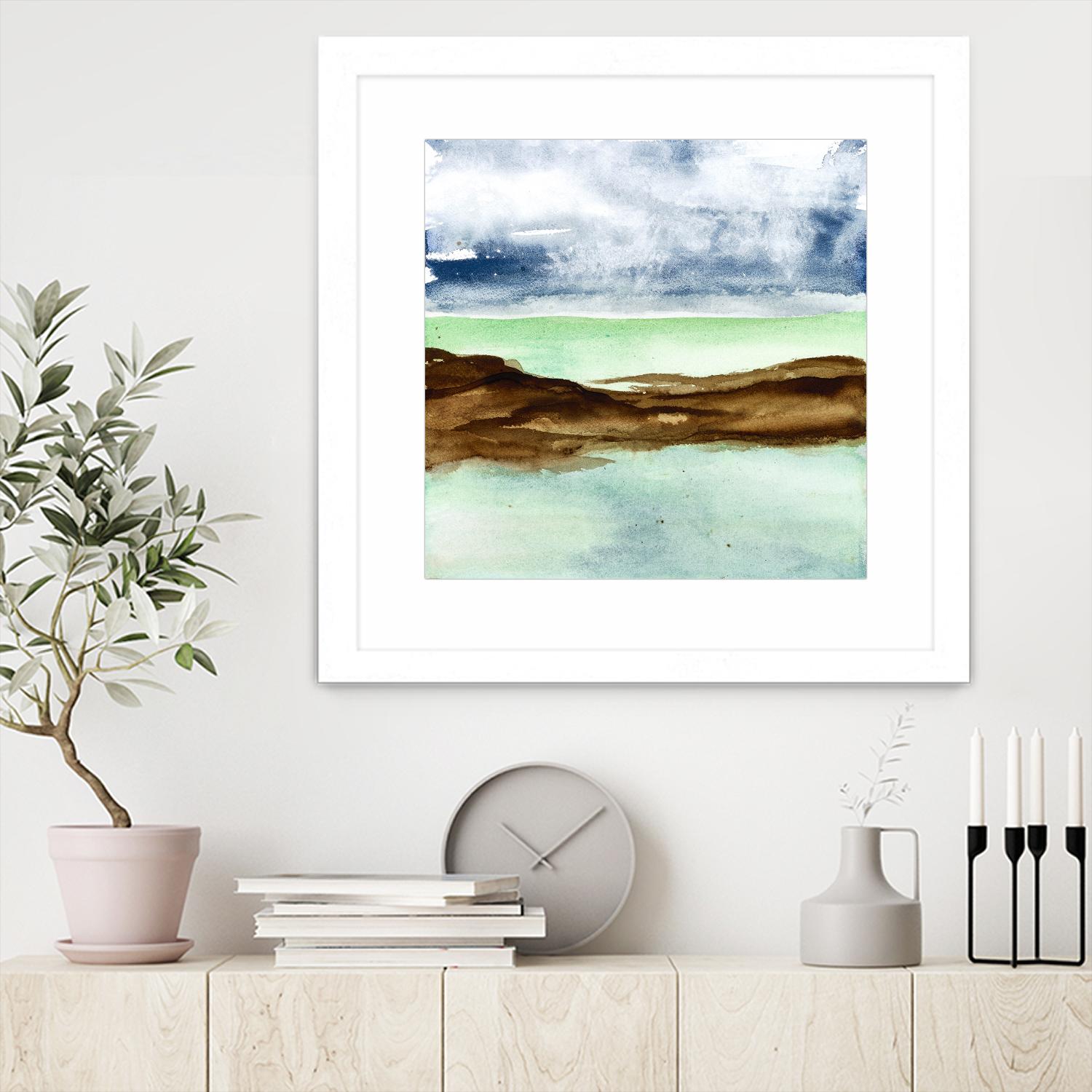 Shore I by Chris Paschke on GIANT ART - green sea scene