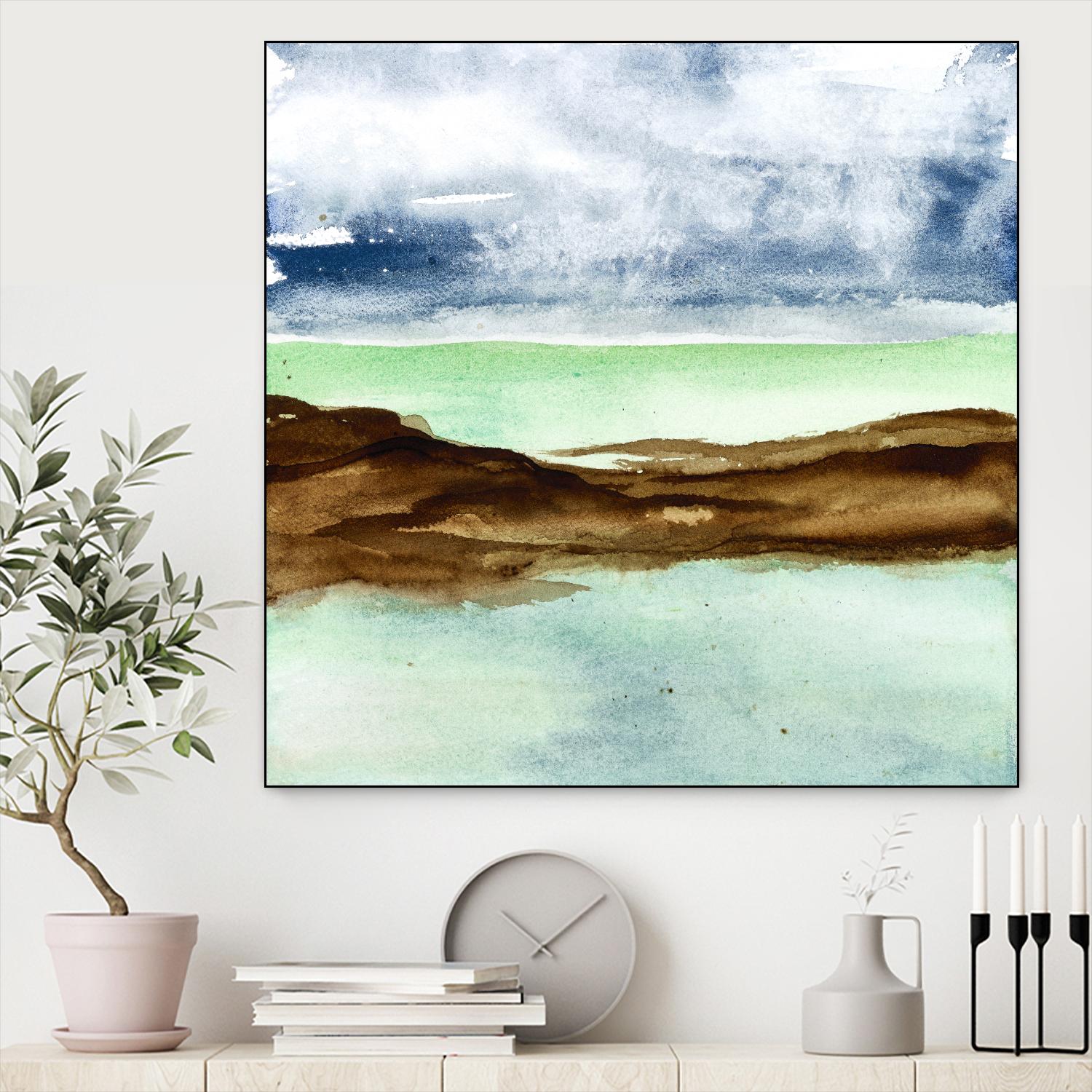 Shore I by Chris Paschke on GIANT ART - green sea scene