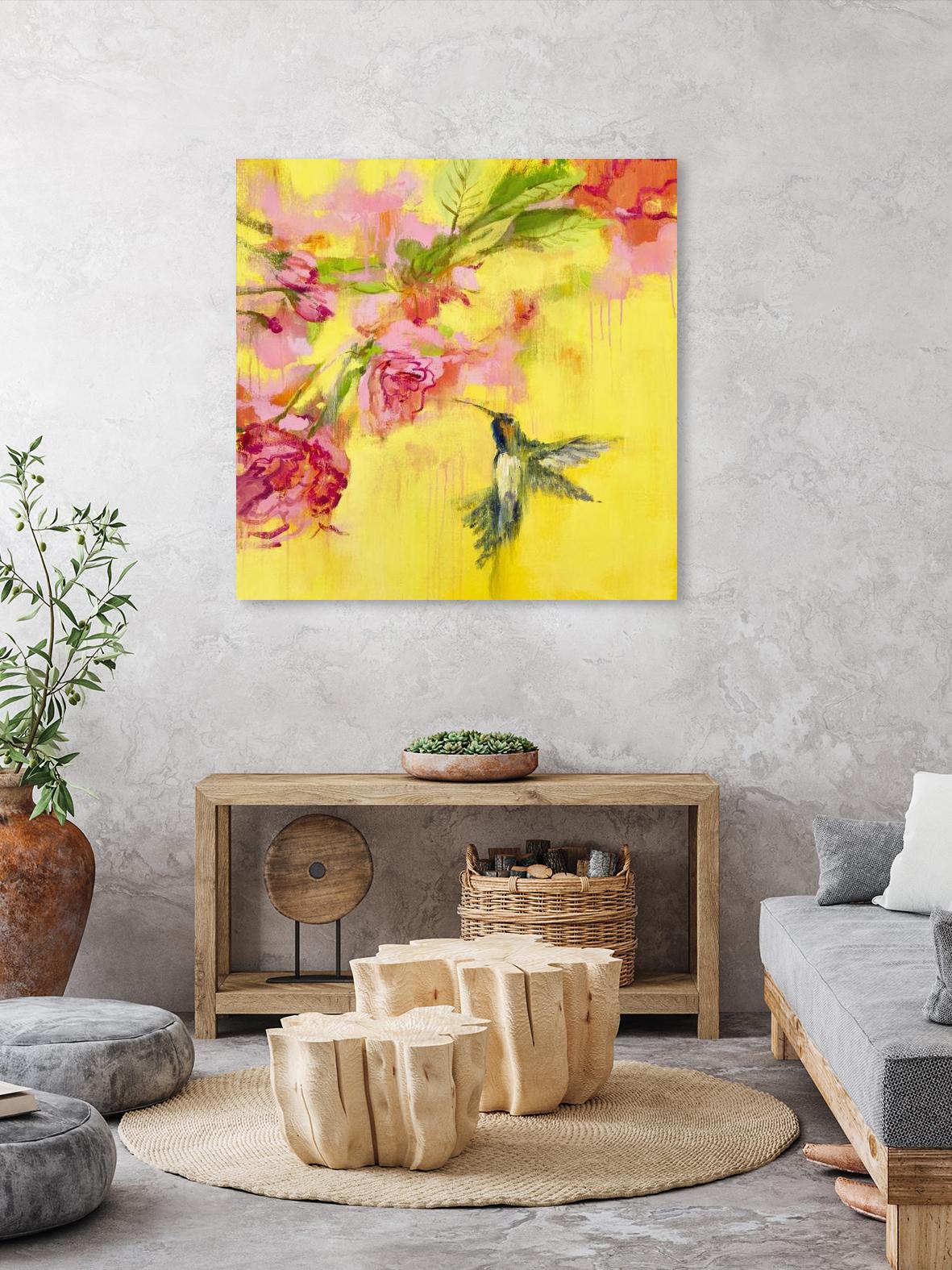 Hummingbird 1 by PN Studio on GIANT ART - pink flowers colibri