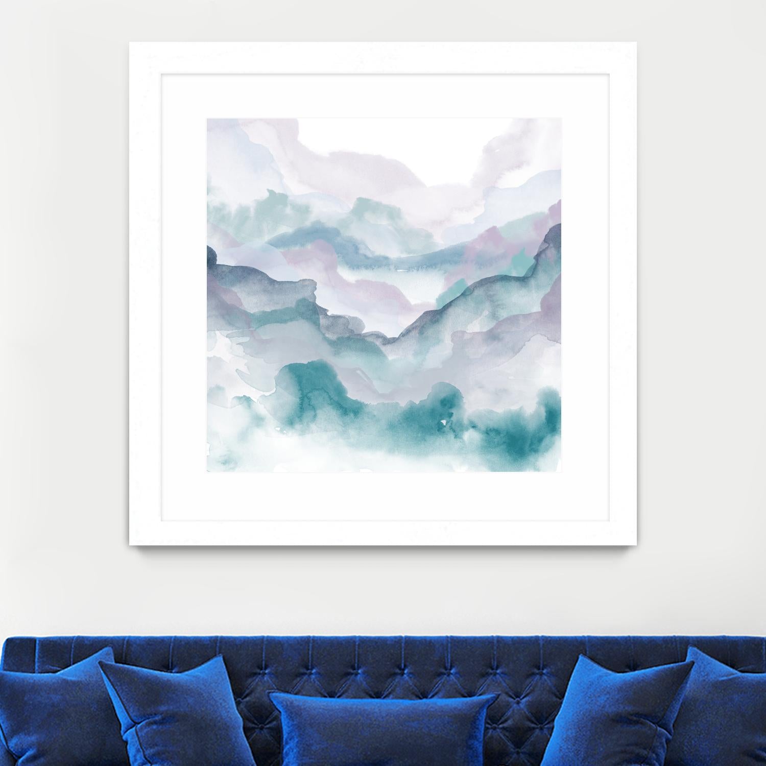 Layers of Spring D by THE Studio on GIANT ART - turquoise abstract