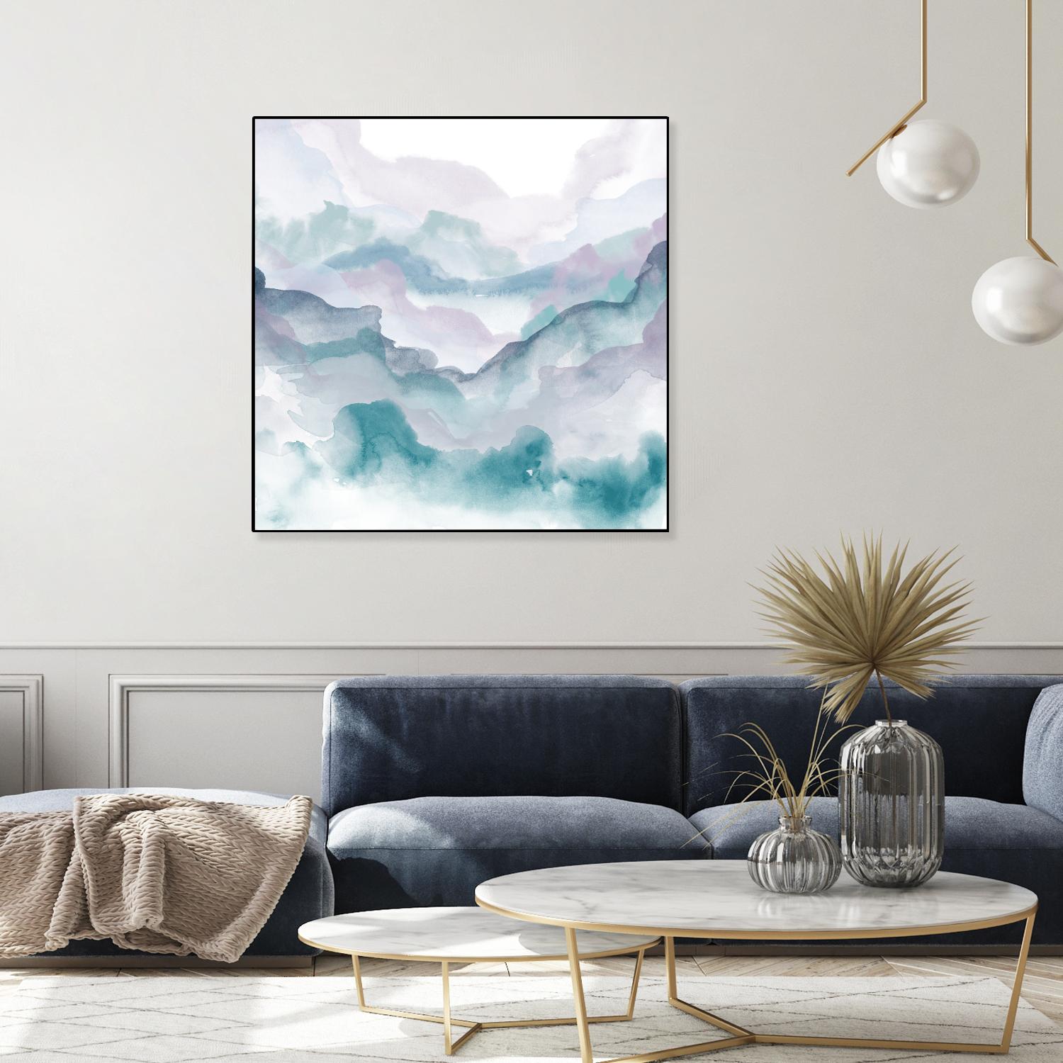 Layers of Spring D by THE Studio on GIANT ART - turquoise abstract