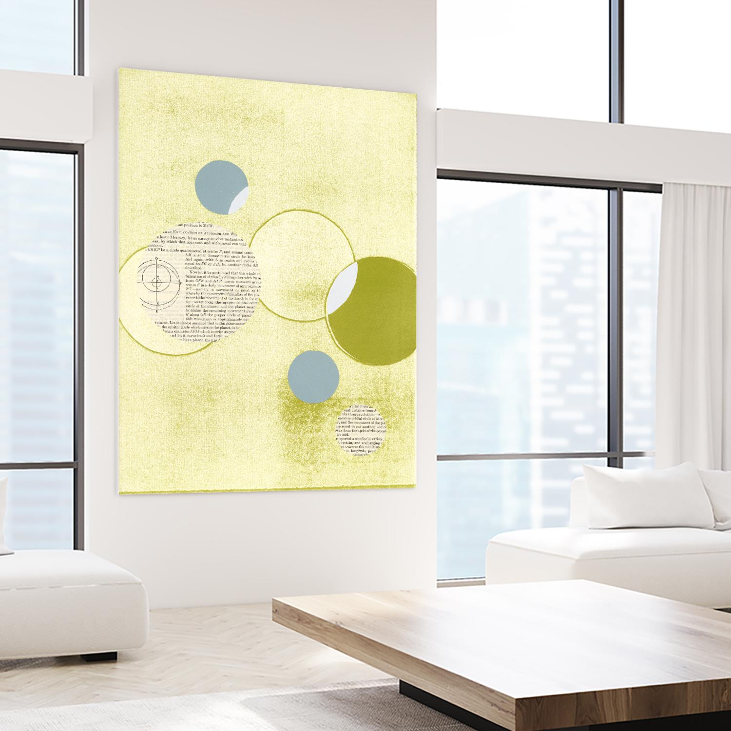 Light Lime Word Bubble by Mary Margaret Briggs on GIANT ART - green abstract
