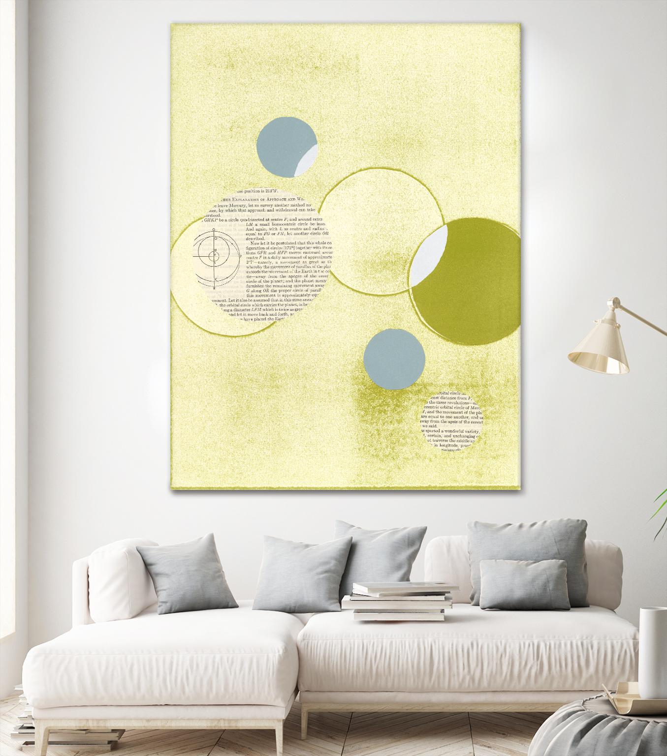 Light Lime Word Bubble by Mary Margaret Briggs on GIANT ART - green abstract