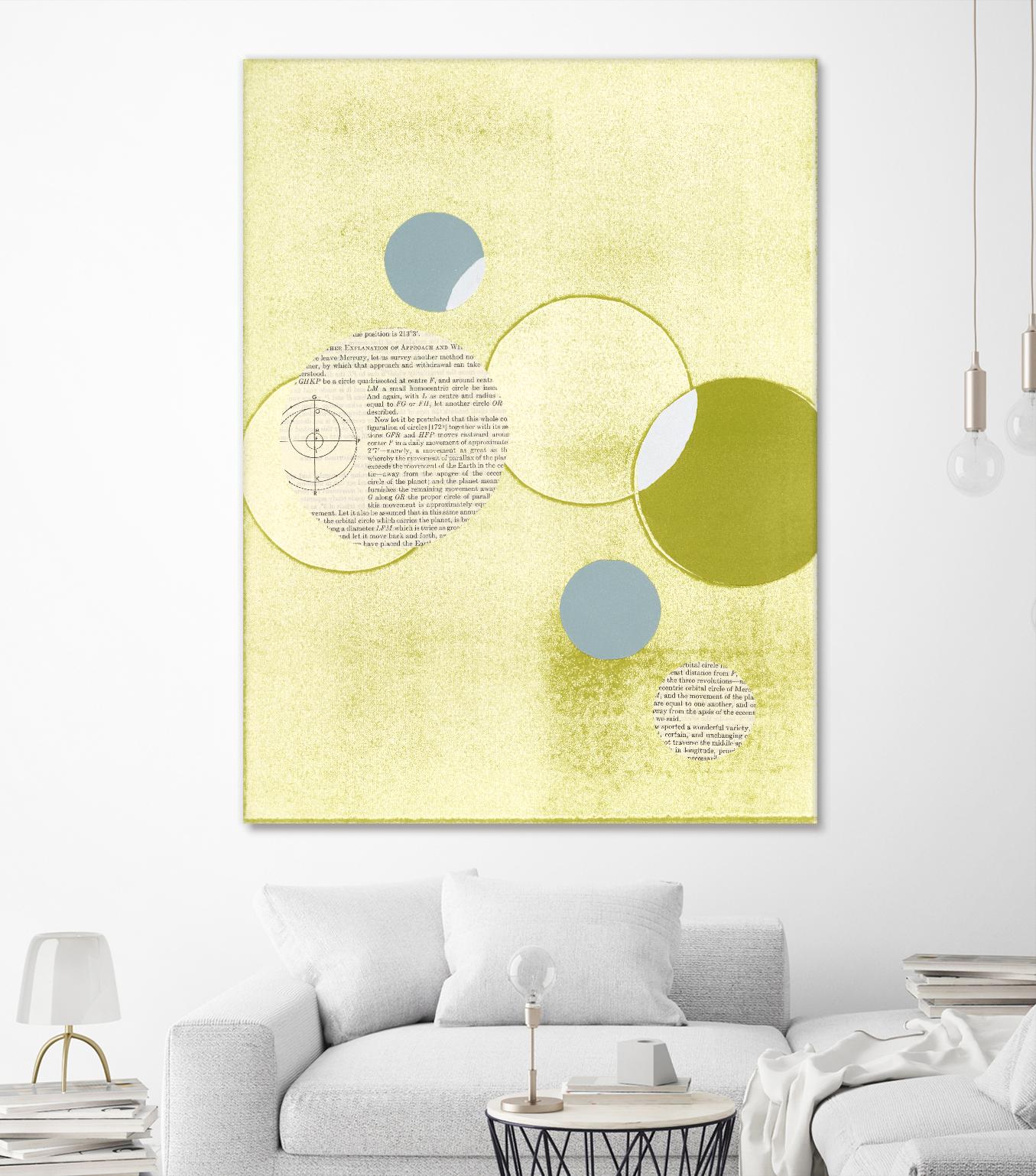 Light Lime Word Bubble by Mary Margaret Briggs on GIANT ART - green abstract