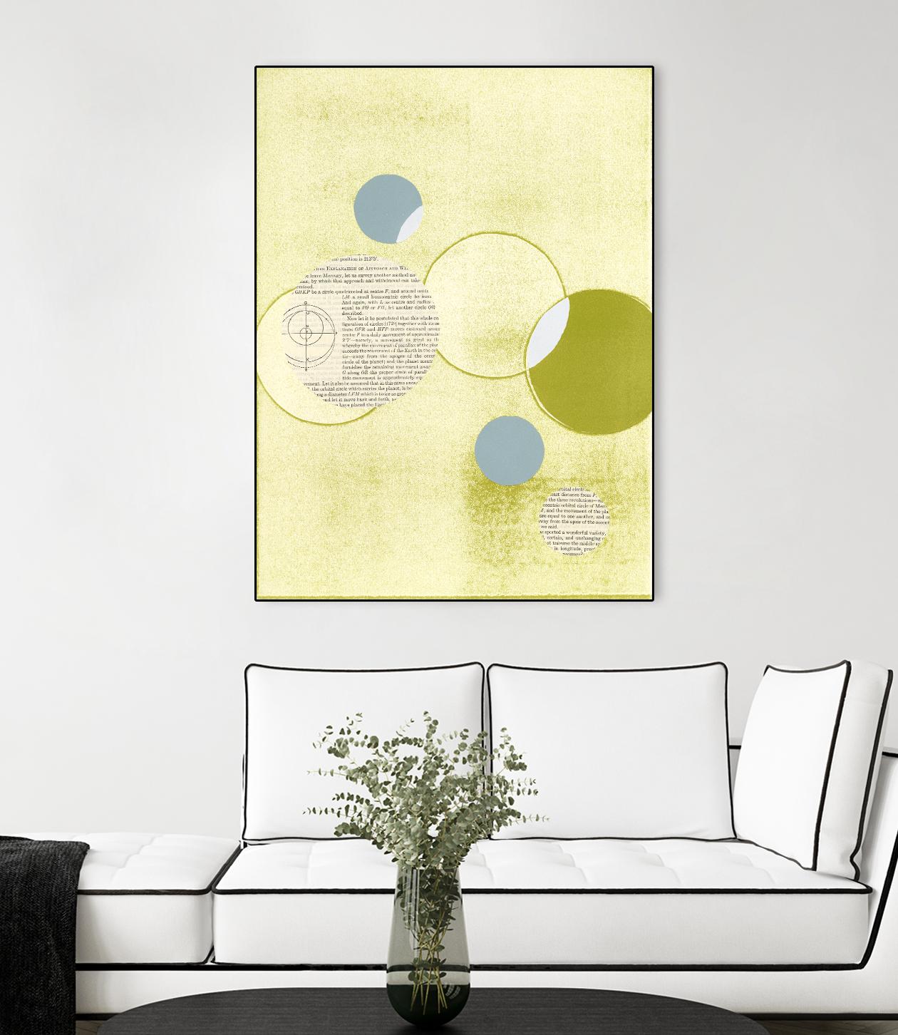 Light Lime Word Bubble by Mary Margaret Briggs on GIANT ART - green abstract
