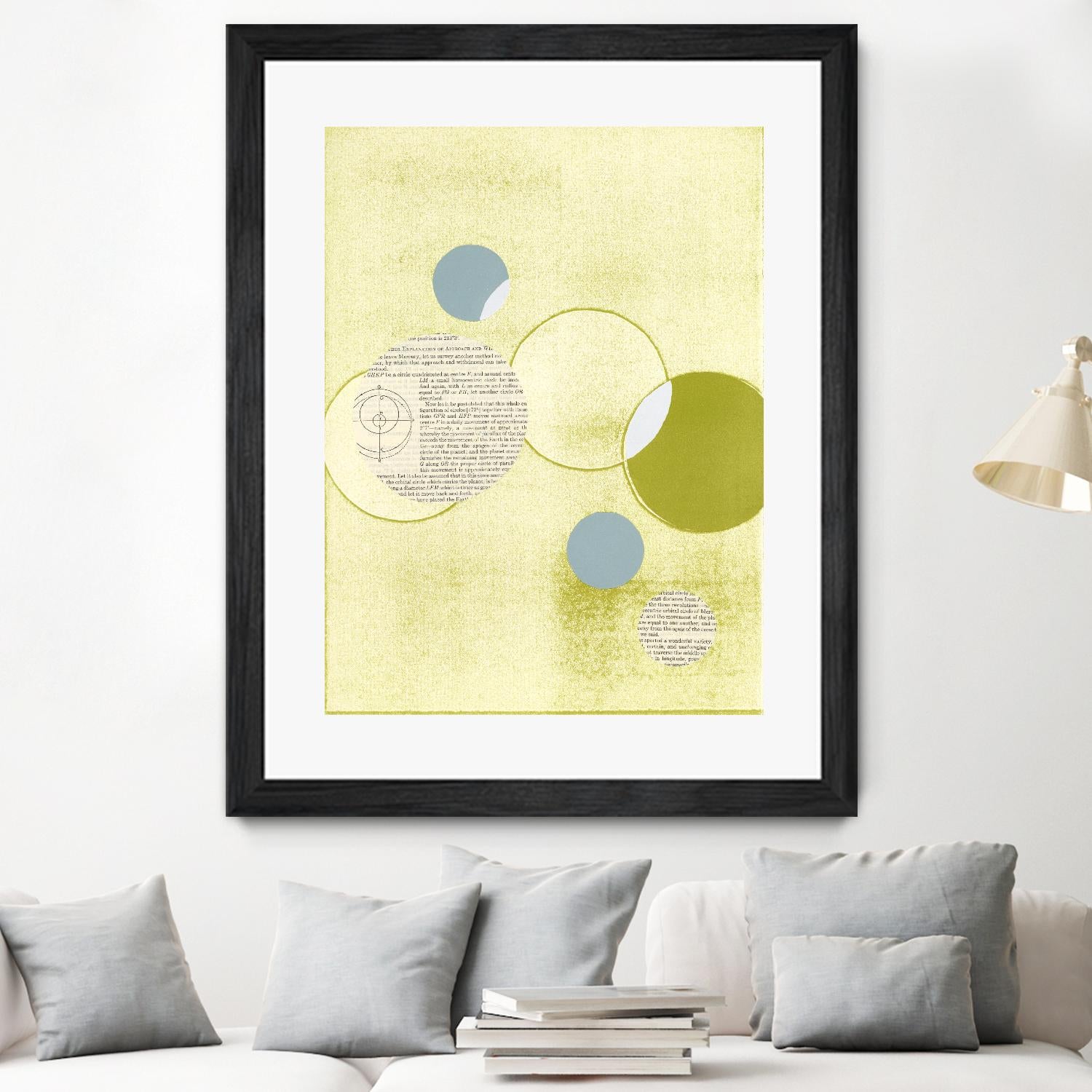 Light Lime Word Bubble by Mary Margaret Briggs on GIANT ART - green abstract