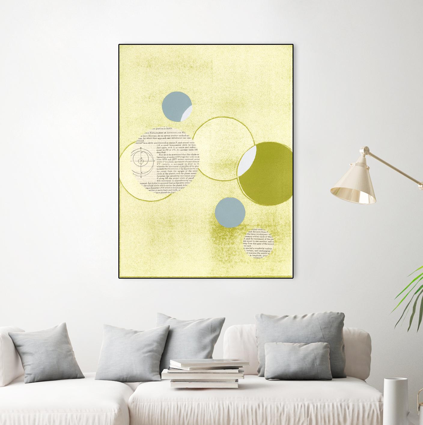 Light Lime Word Bubble by Mary Margaret Briggs on GIANT ART - green abstract