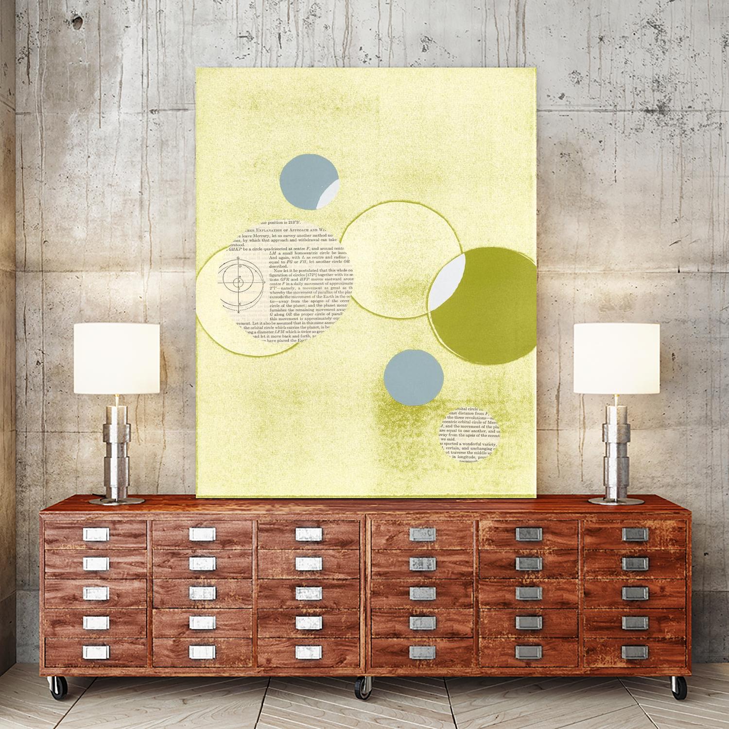 Light Lime Word Bubble by Mary Margaret Briggs on GIANT ART - green abstract