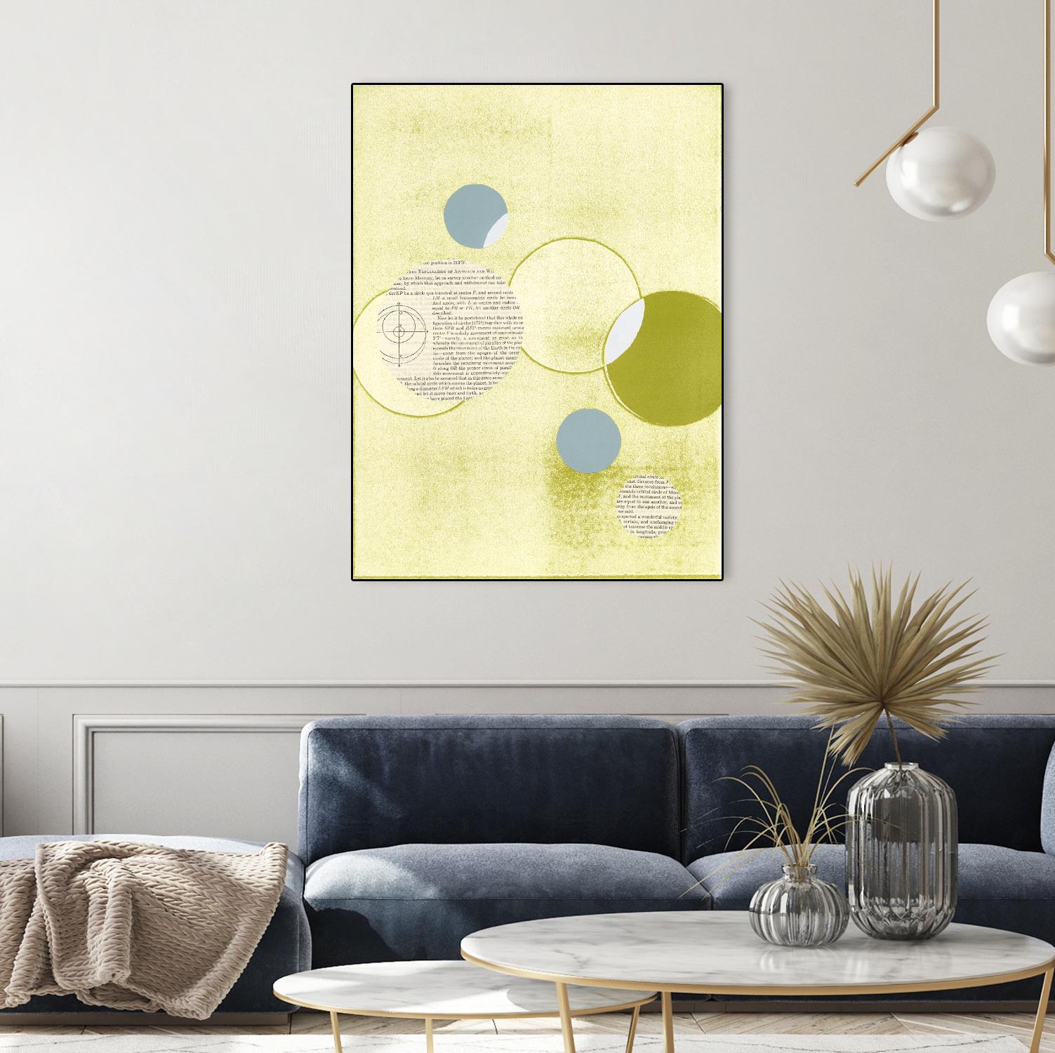 Light Lime Word Bubble by Mary Margaret Briggs on GIANT ART - green abstract