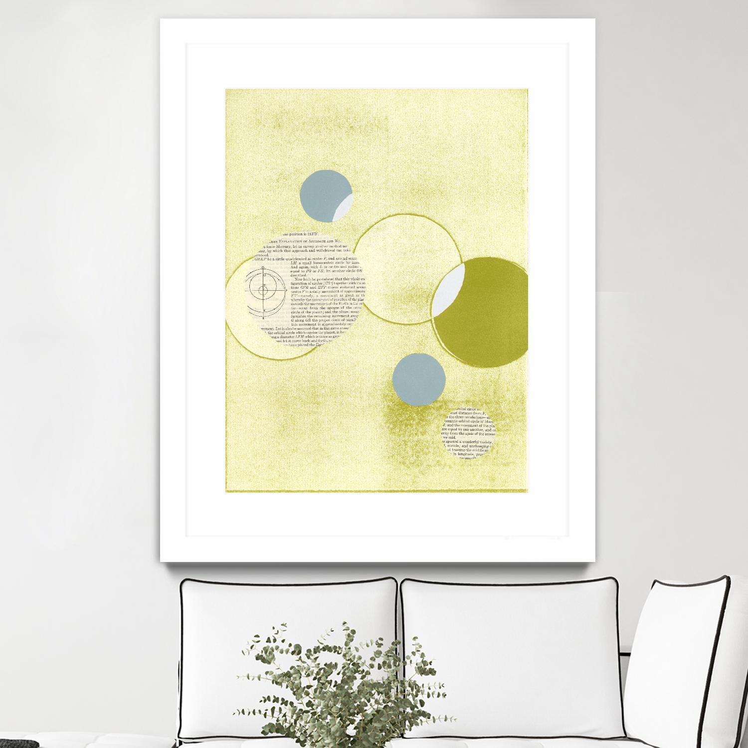 Light Lime Word Bubble by Mary Margaret Briggs on GIANT ART - green abstract