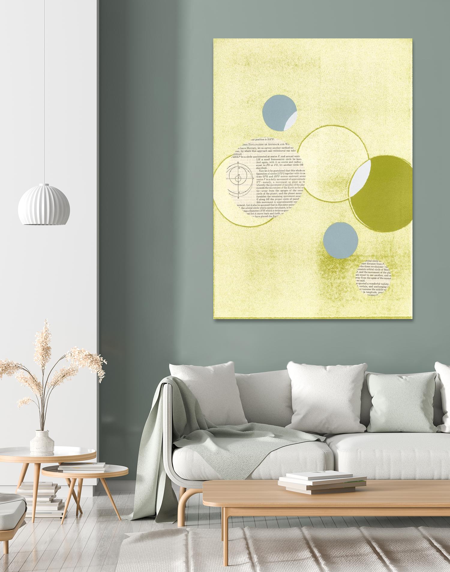 Light Lime Word Bubble by Mary Margaret Briggs on GIANT ART - green abstract
