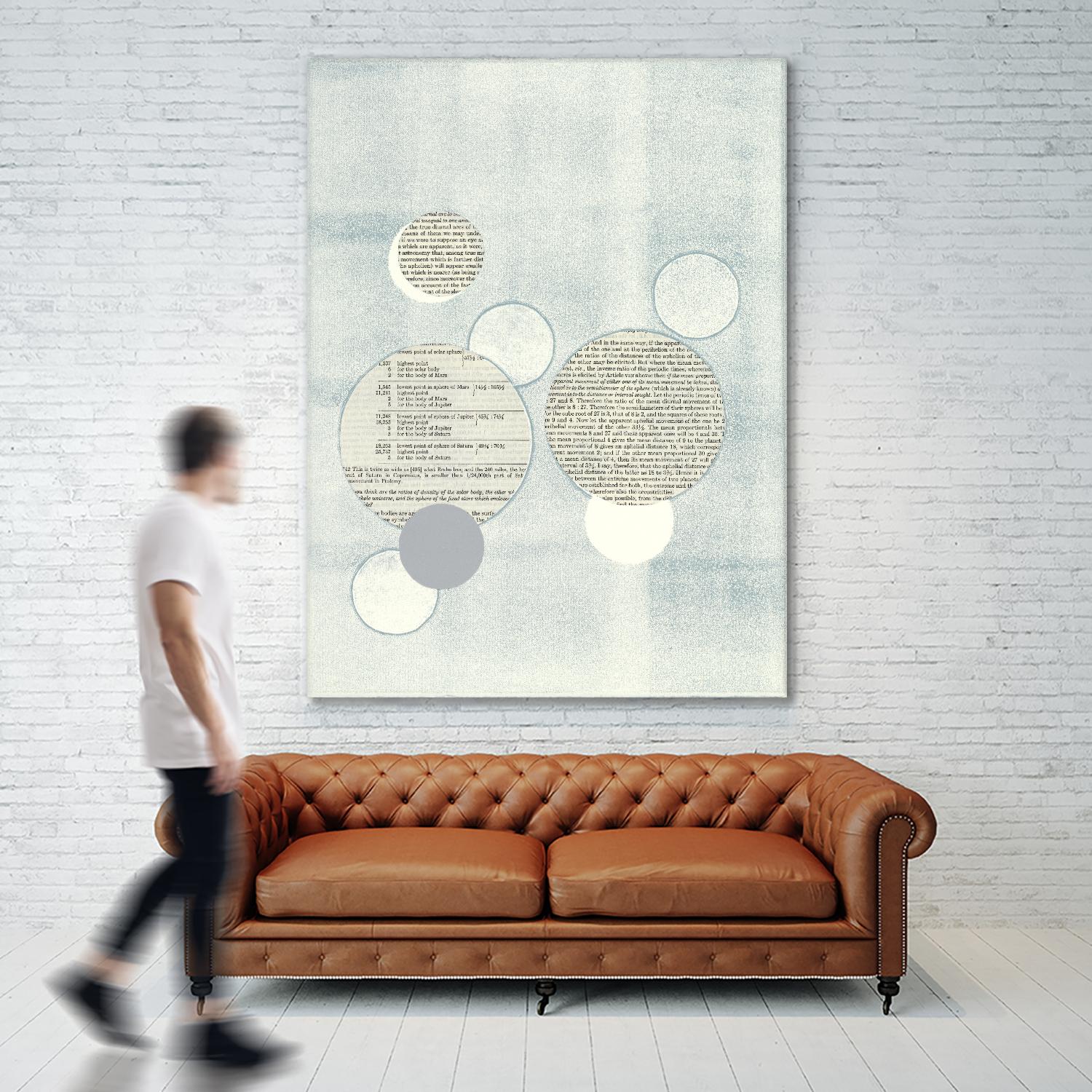 Light Blue Word Bubble by Mary Margaret Briggs on GIANT ART - grey abstract