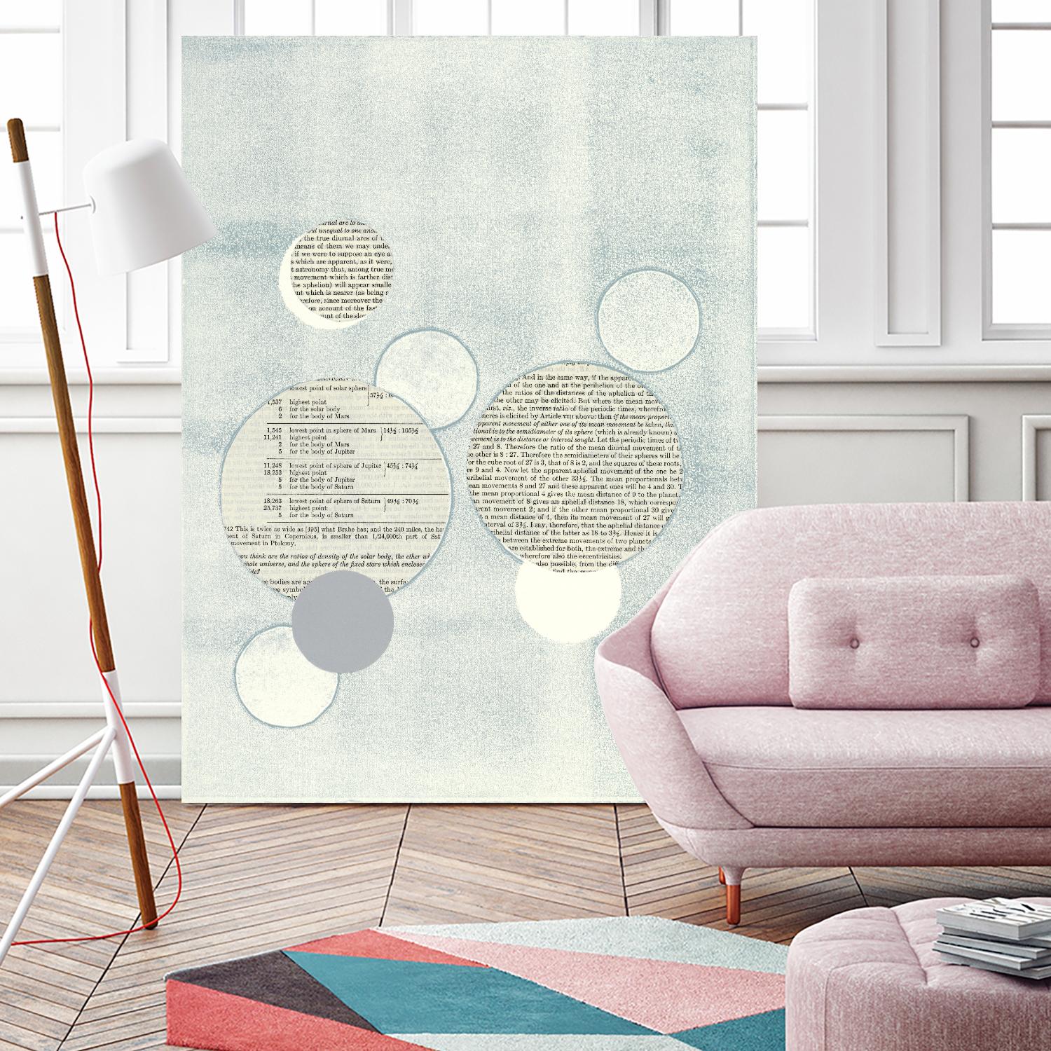 Light Blue Word Bubble by Mary Margaret Briggs on GIANT ART - grey abstract