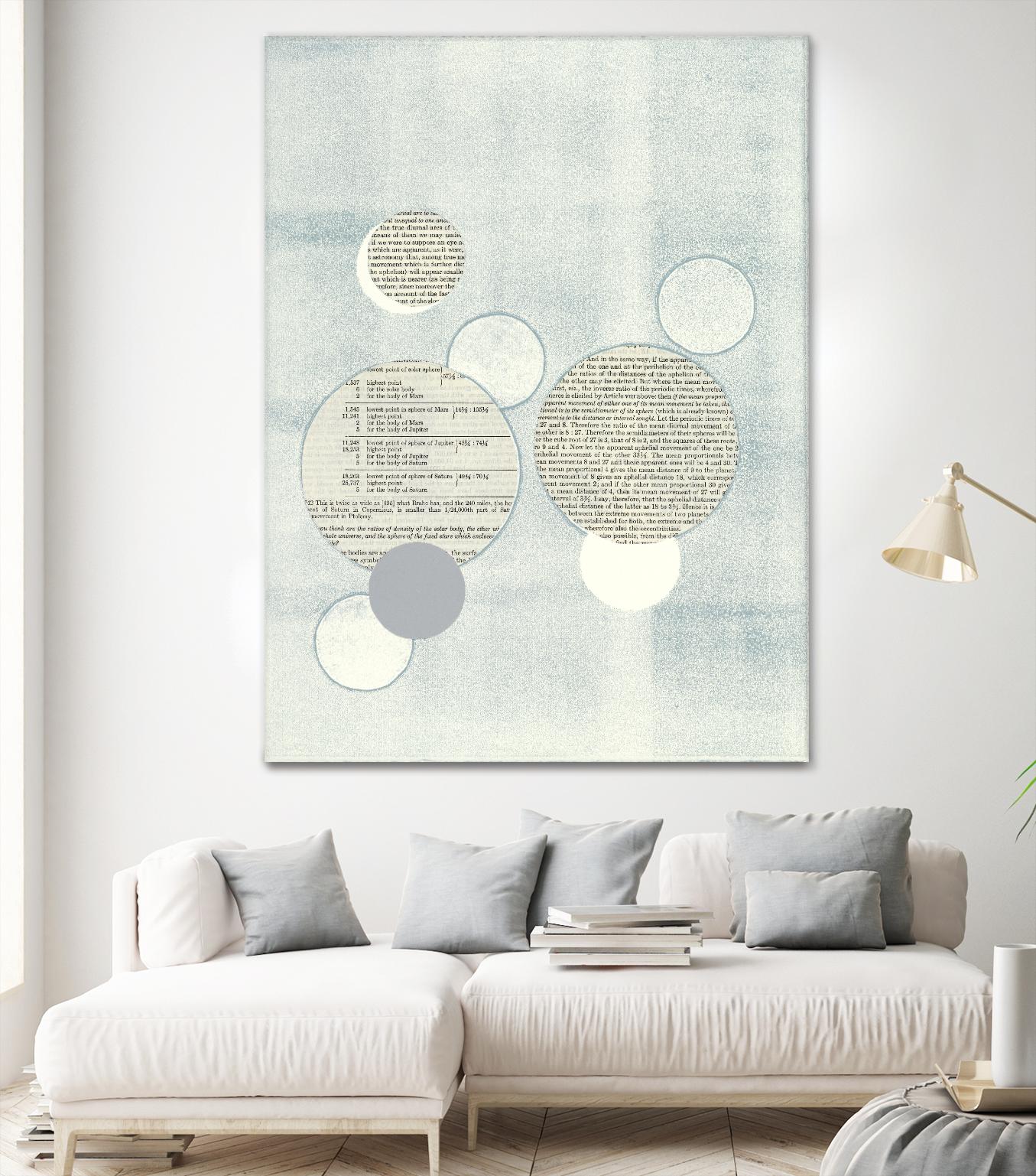 Light Blue Word Bubble by Mary Margaret Briggs on GIANT ART - grey abstract