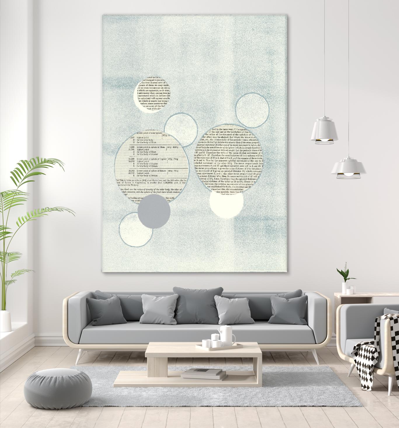 Light Blue Word Bubble by Mary Margaret Briggs on GIANT ART - grey abstract