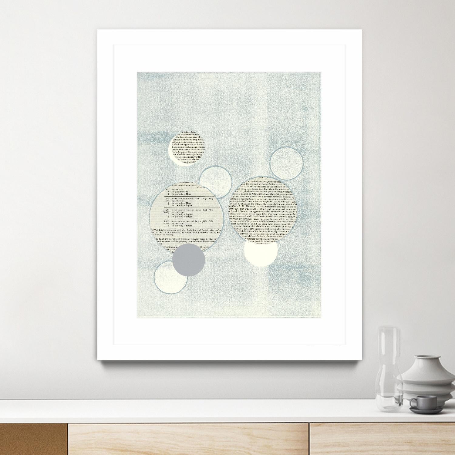 Light Blue Word Bubble by Mary Margaret Briggs on GIANT ART - grey abstract
